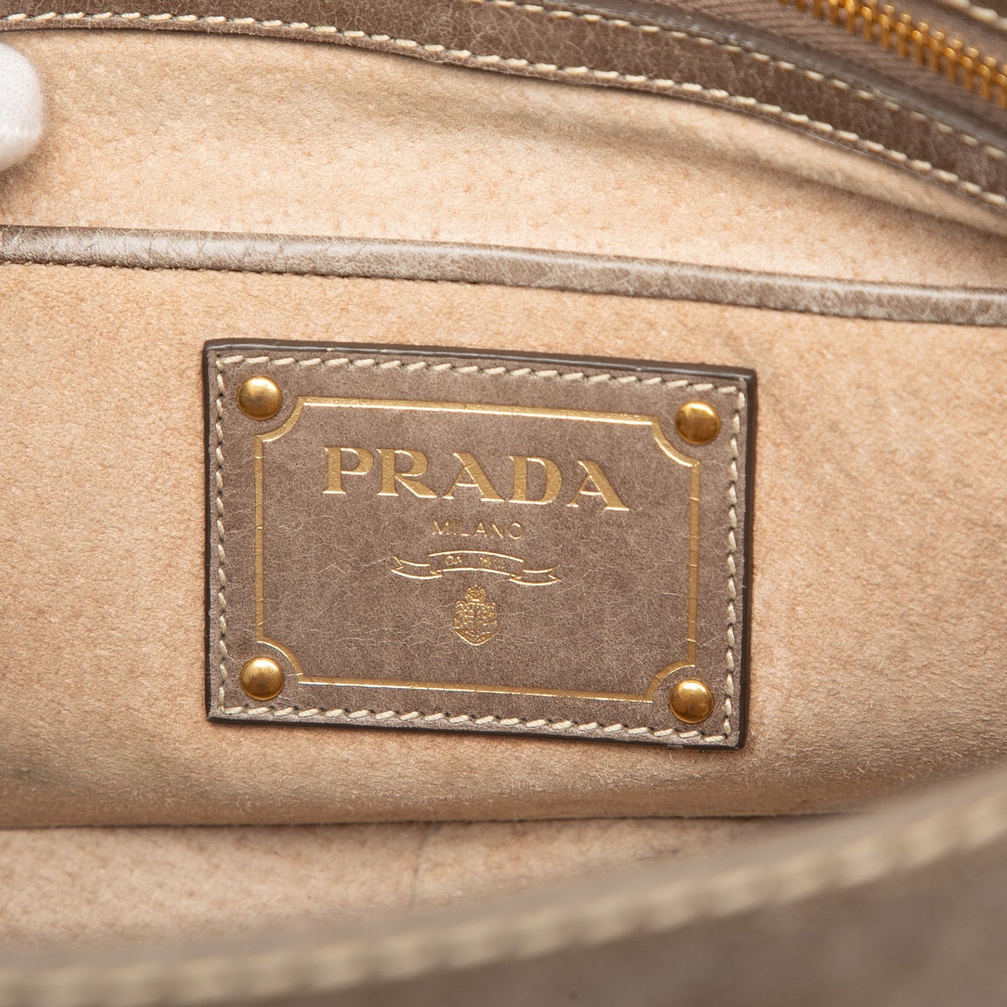 Prada Vitello Shine Push Lock Flap Shoulder Bag