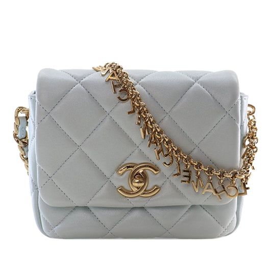 Chanel Mini CC Quilted Lambskin Logo Chain Flap