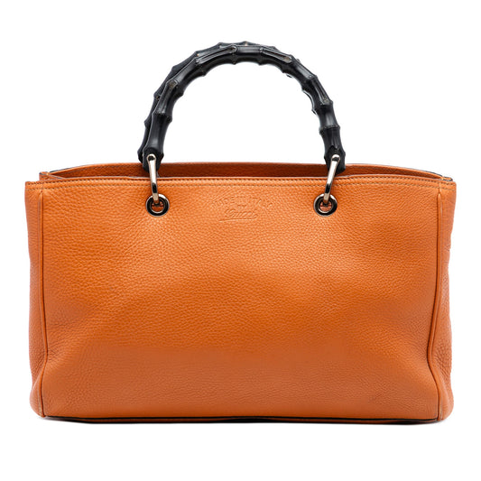 Gucci Medium Calfskin Bamboo Shopper Satchel