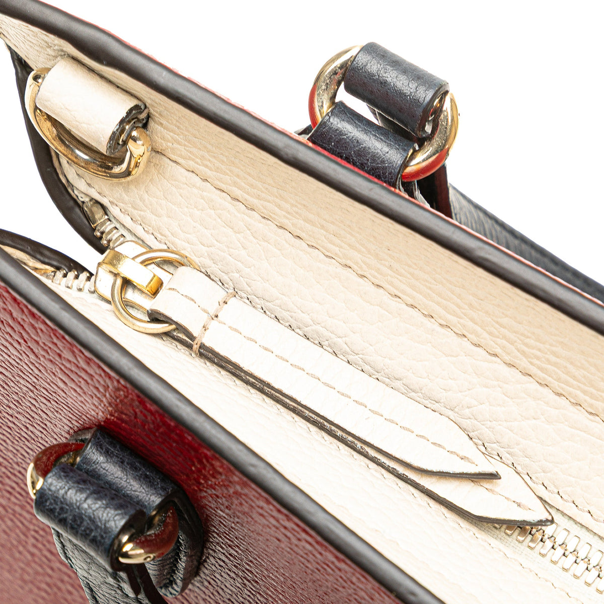 Gucci Medium Tricolor Pebbled Calfskin Soho Convertible Top Handle Bag