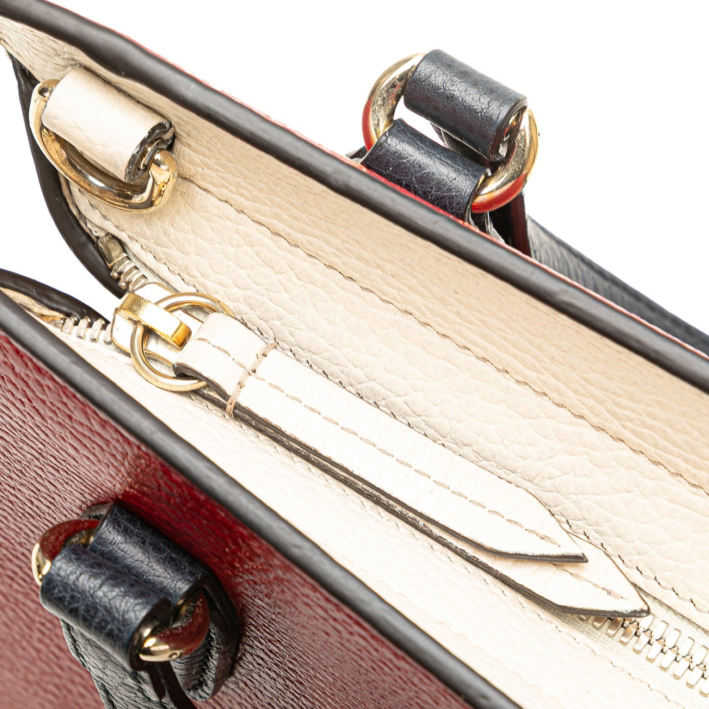 Gucci Medium Tricolor Pebbled Calfskin Soho Convertible Top Handle Bag
