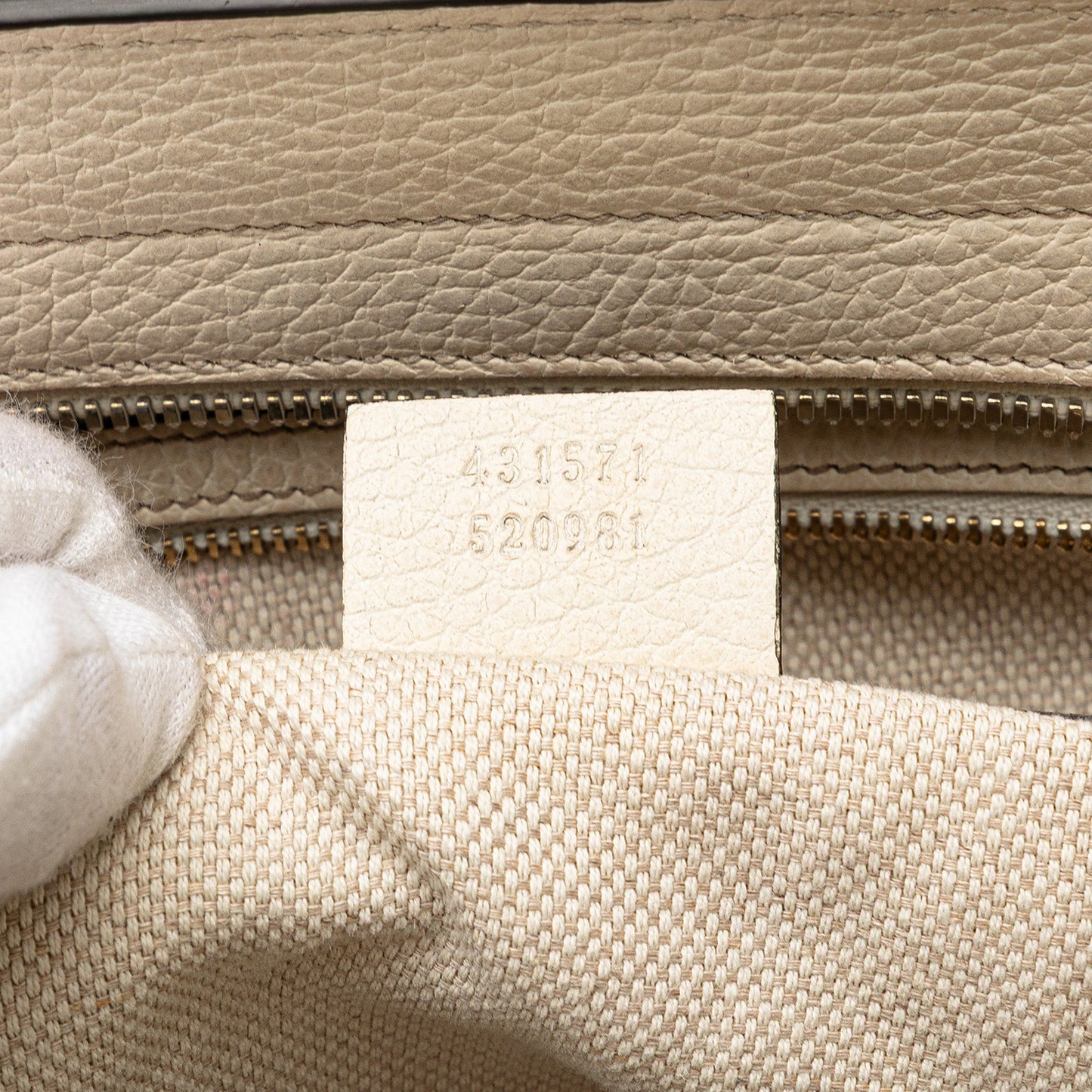 Gucci Medium Tricolor Pebbled Calfskin Soho Convertible Top Handle Bag
