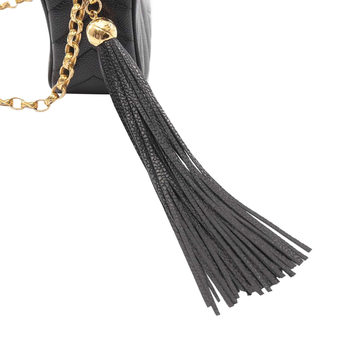 Chanel Caviar Chevron Tassel Camera Case