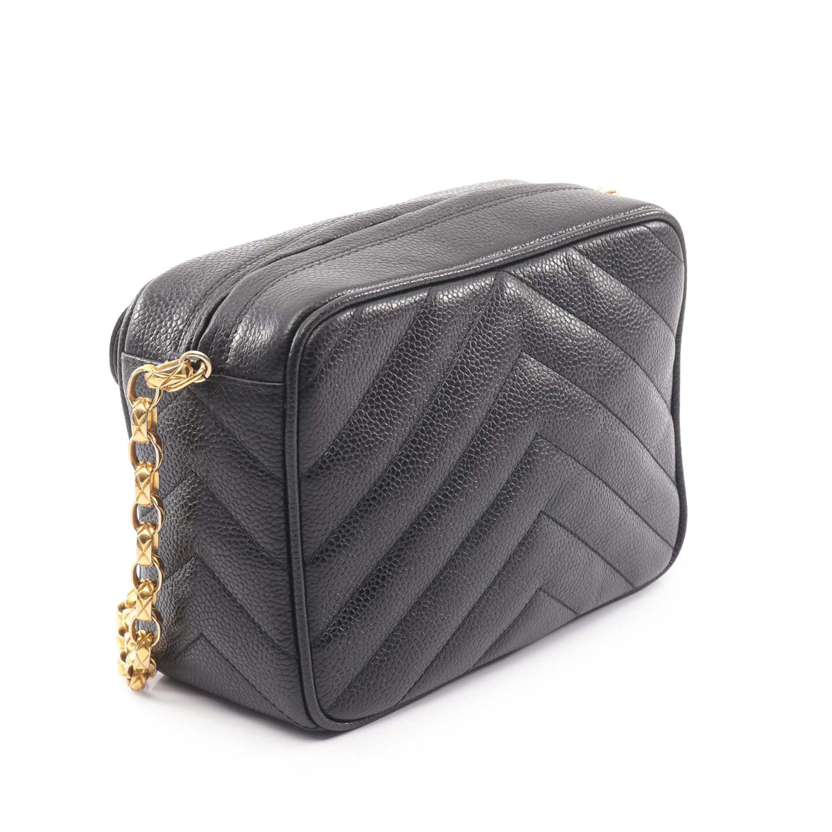Chanel Caviar Chevron Tassel Camera Case