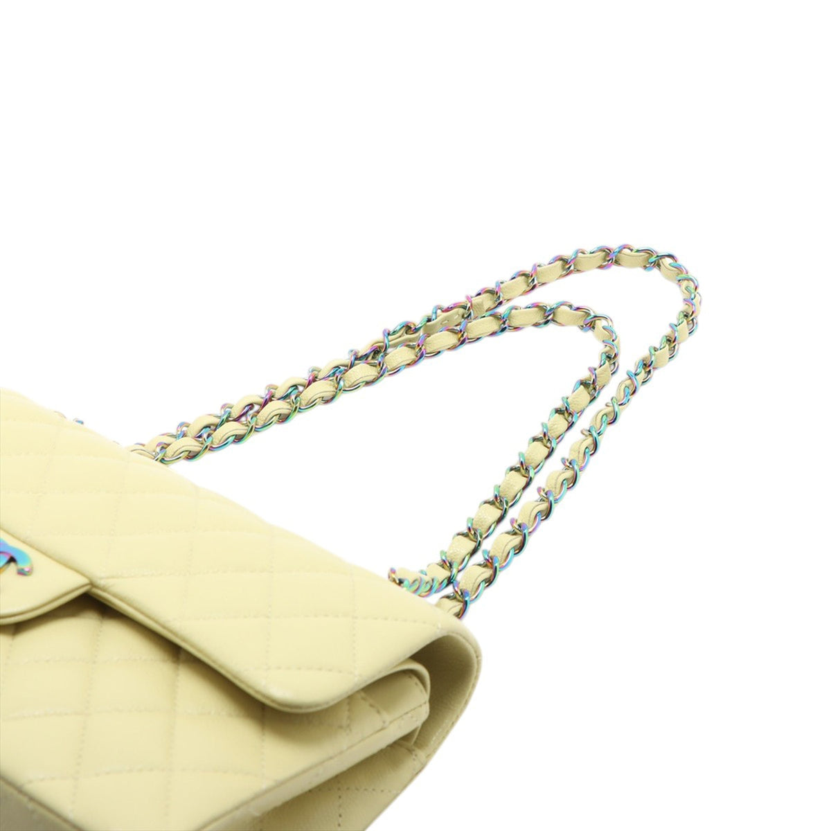 Chanel Small Classic Caviar Rainbow Hardware Double Flap