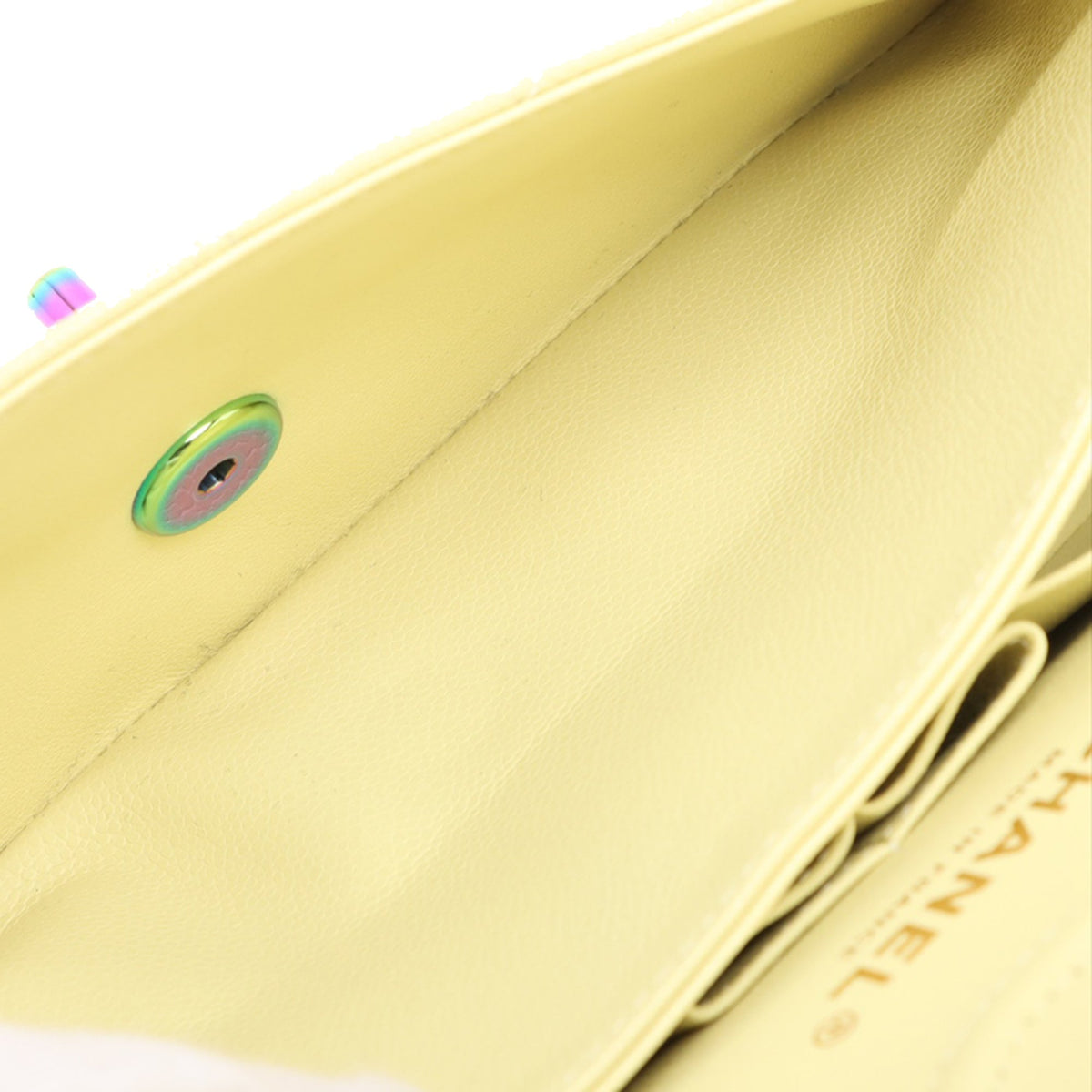 Chanel Small Classic Caviar Rainbow Hardware Double Flap
