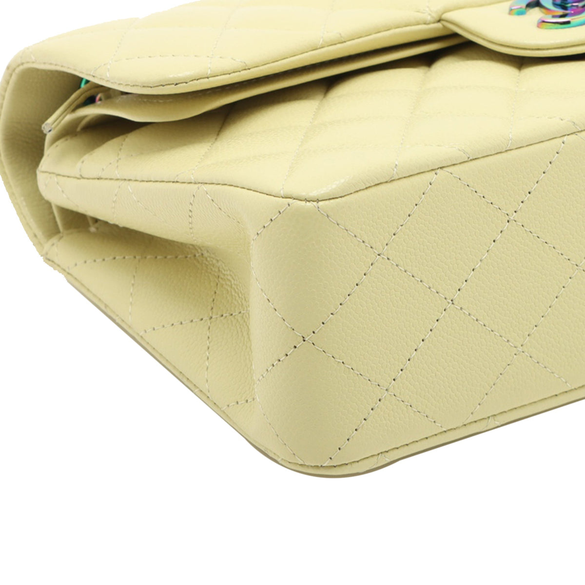 Chanel Small Classic Caviar Rainbow Hardware Double Flap