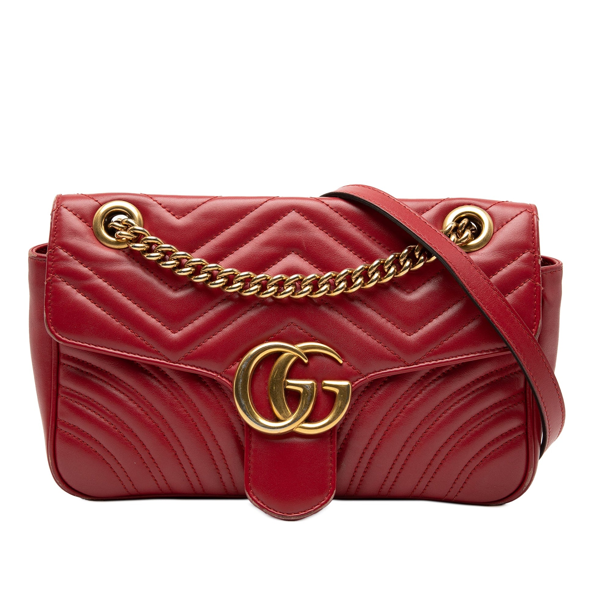 Medium GG Marmont Matelasse Leather Shoulder Bag