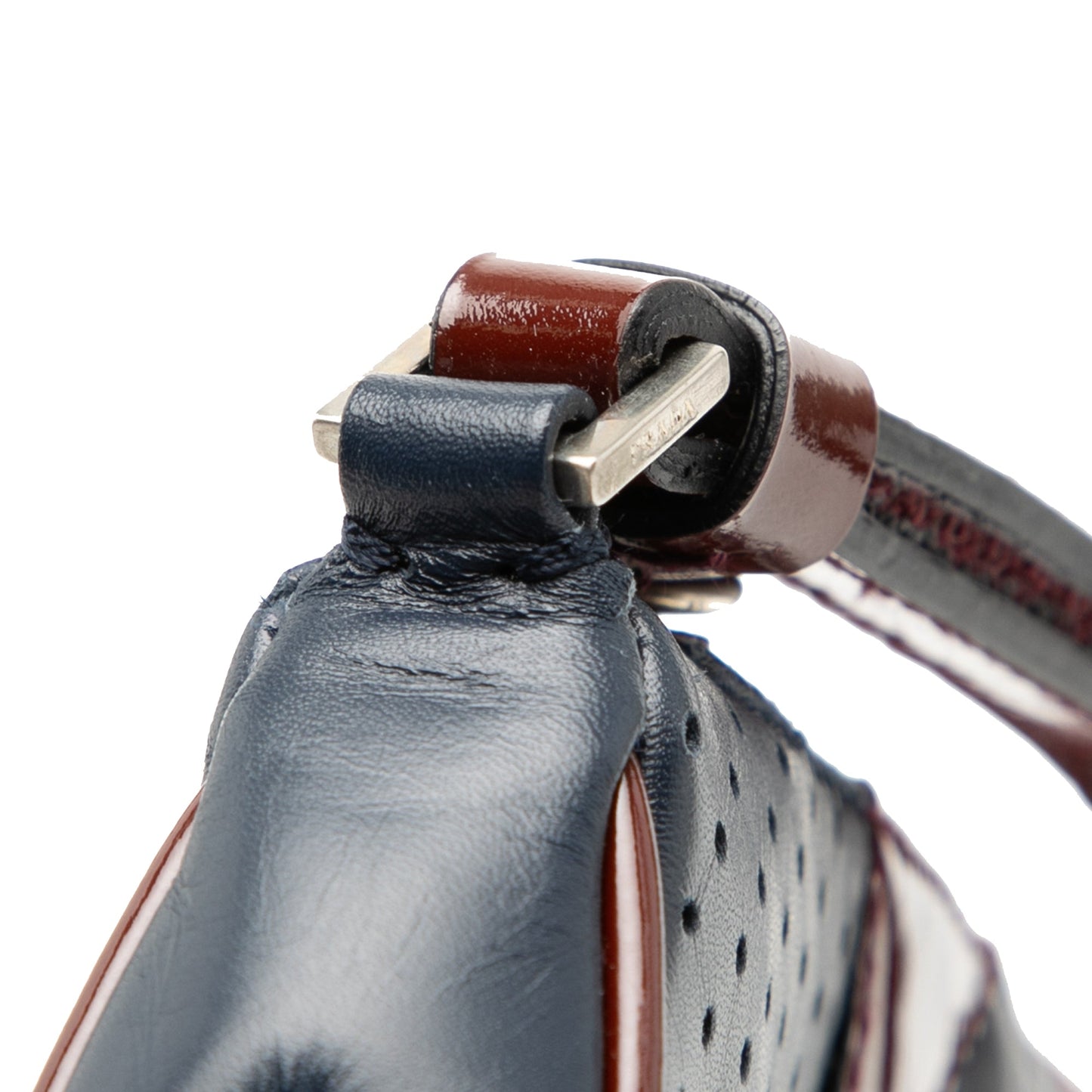 Prada Patent Trimmed Vitello Drive Crossbody