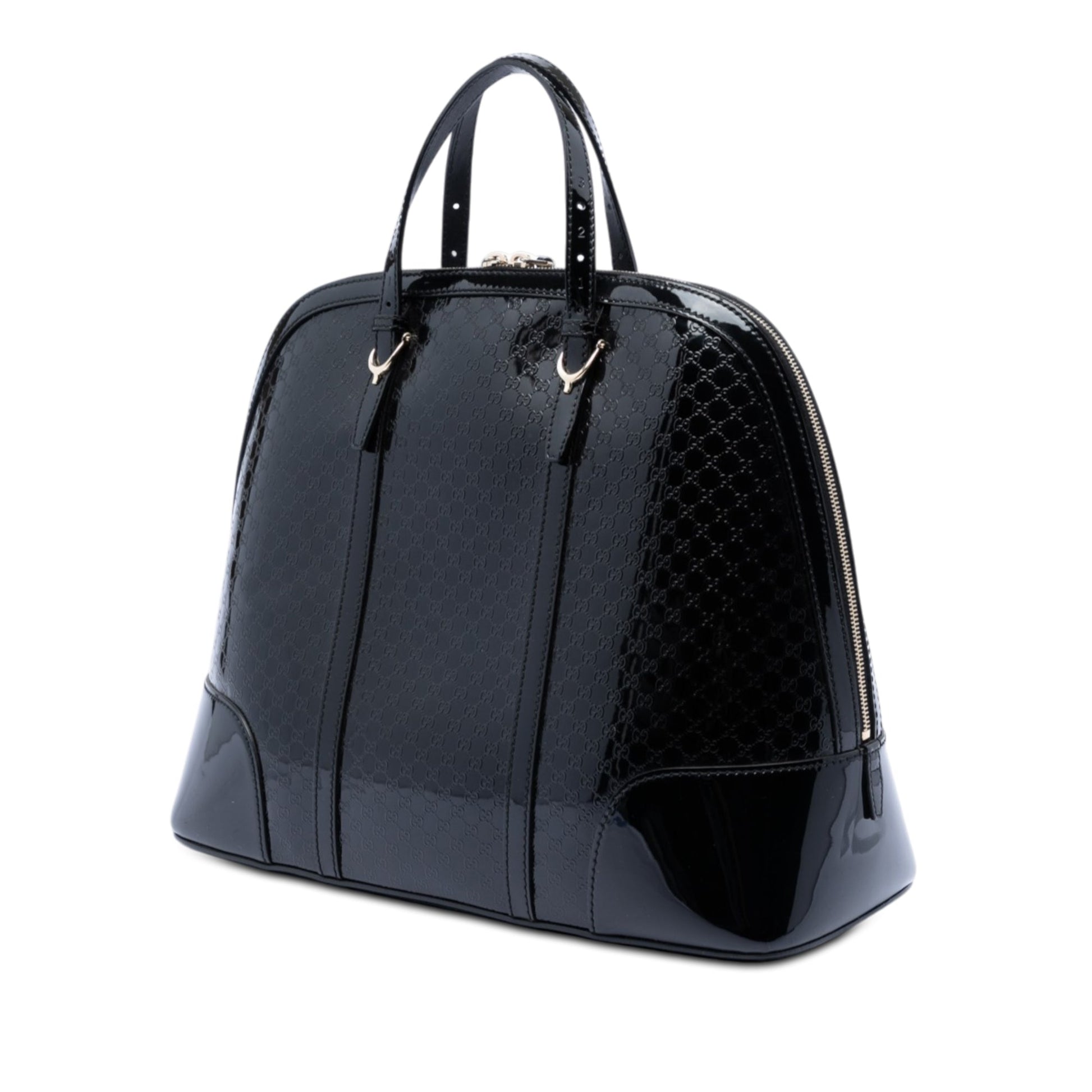 Gucci Large Microguccissima Patent Nice Dome Top Handle Bag