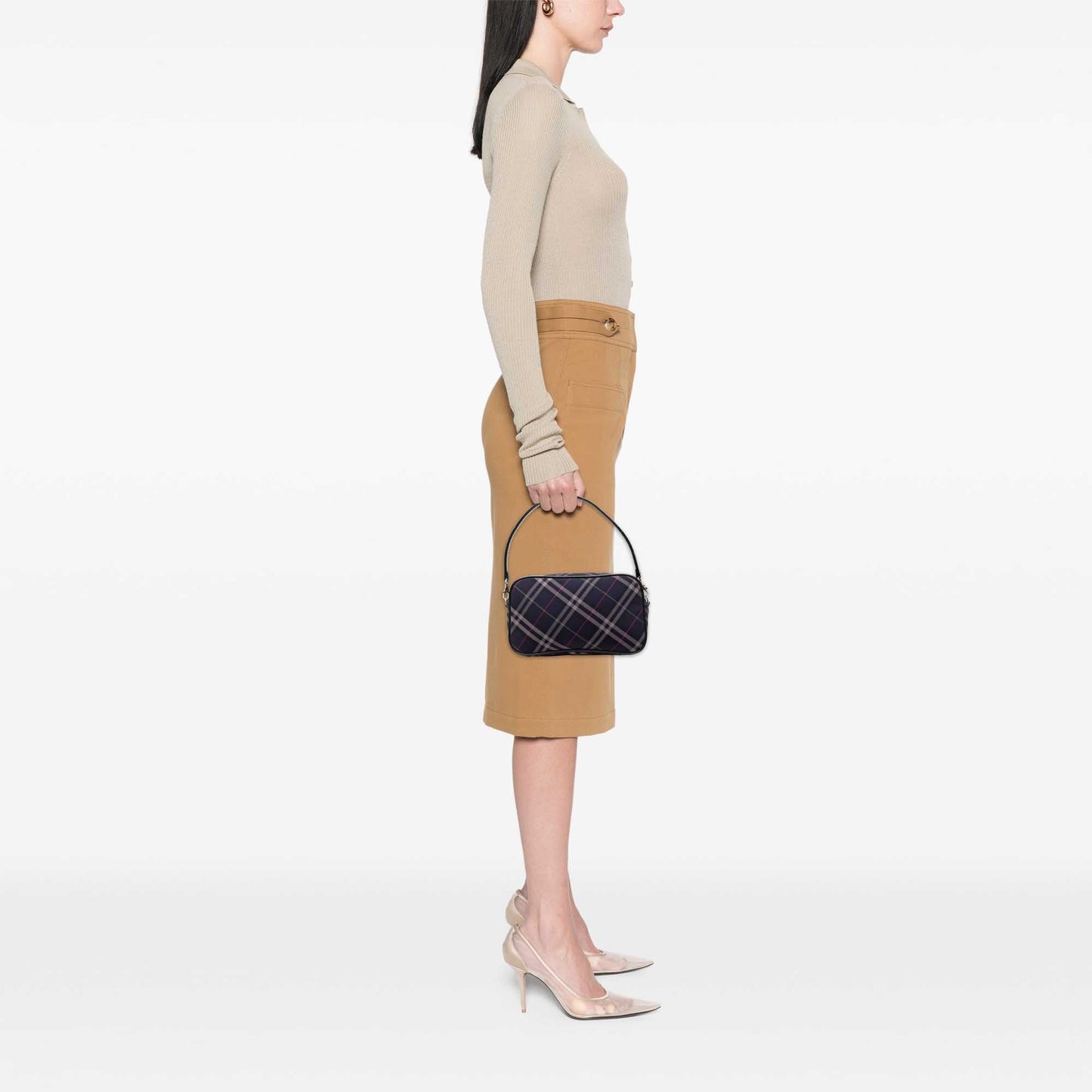 Burberry Supernova Check Canvas Pochette