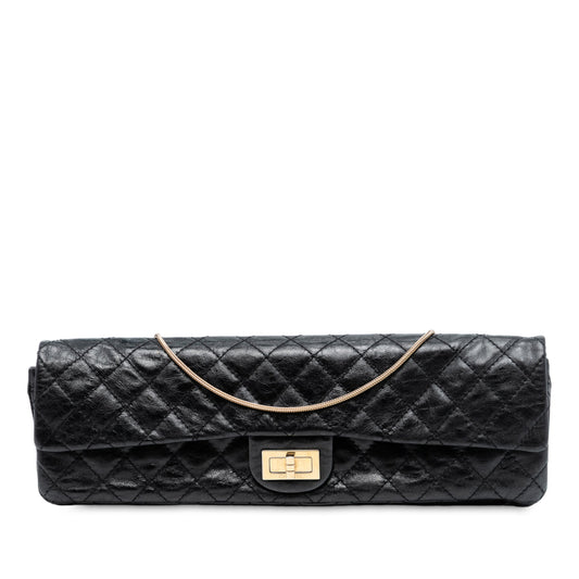 Chanel Reissue 2.55 Quilted Glazed Calfskin East West Single Flap