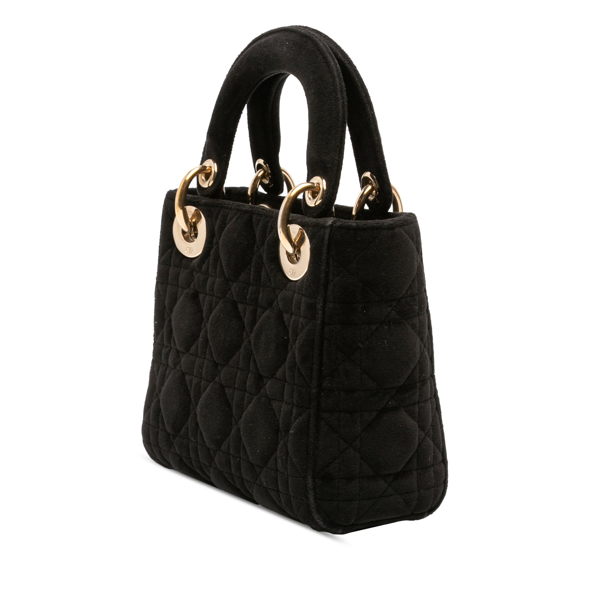 Dior Mini Velvet Cannage Lady Dior