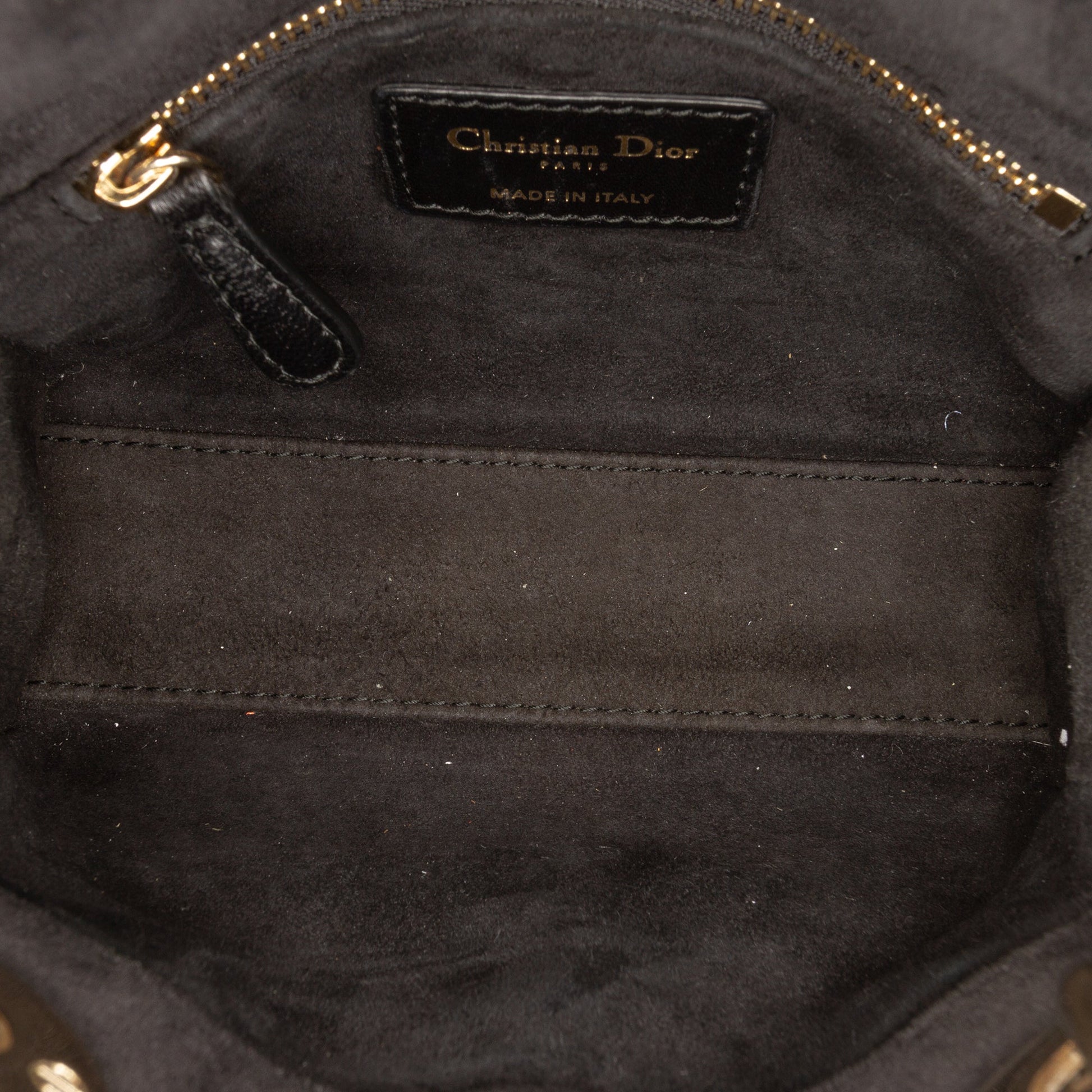 Dior Mini Velvet Cannage Lady Dior
