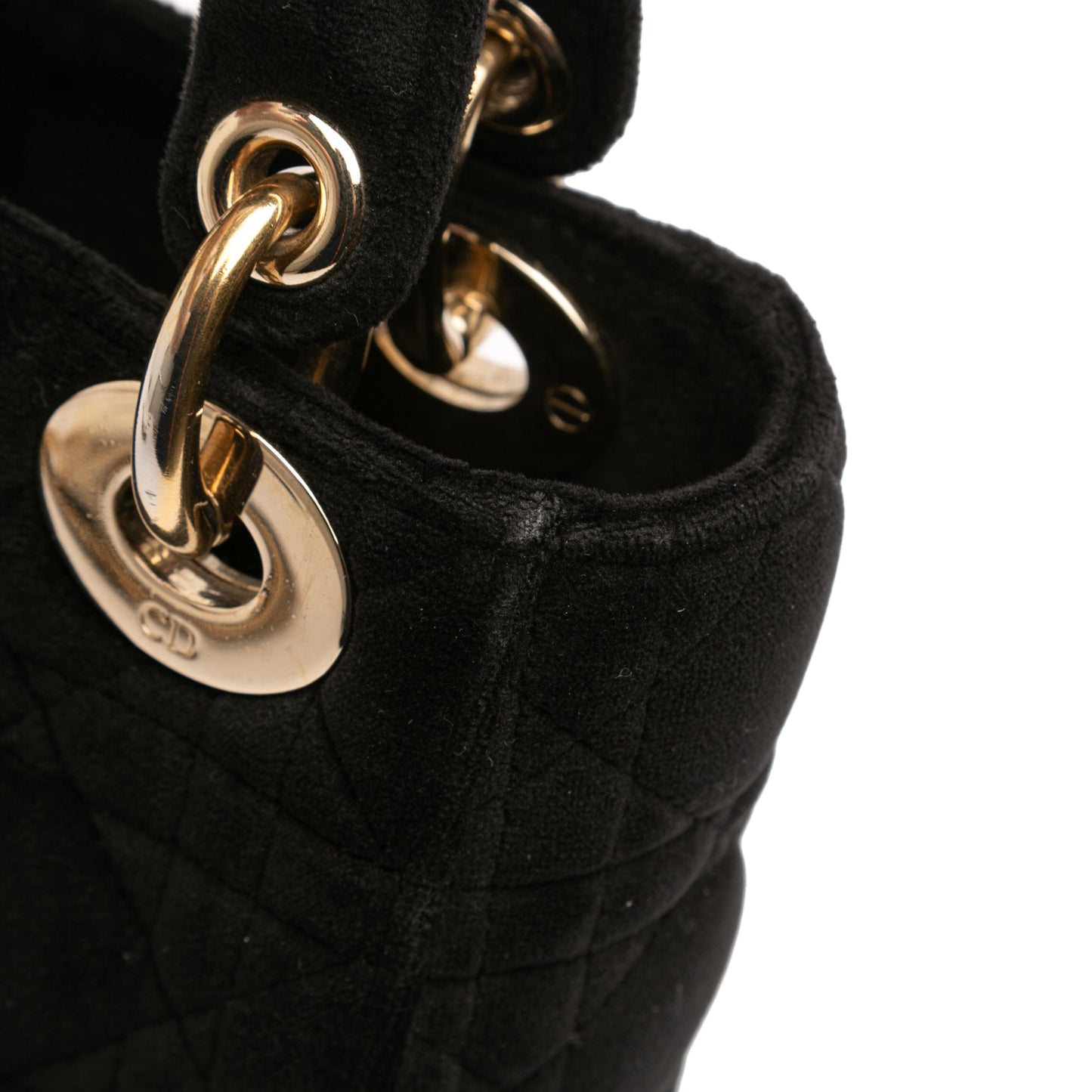 Dior Mini Velvet Cannage Lady Dior