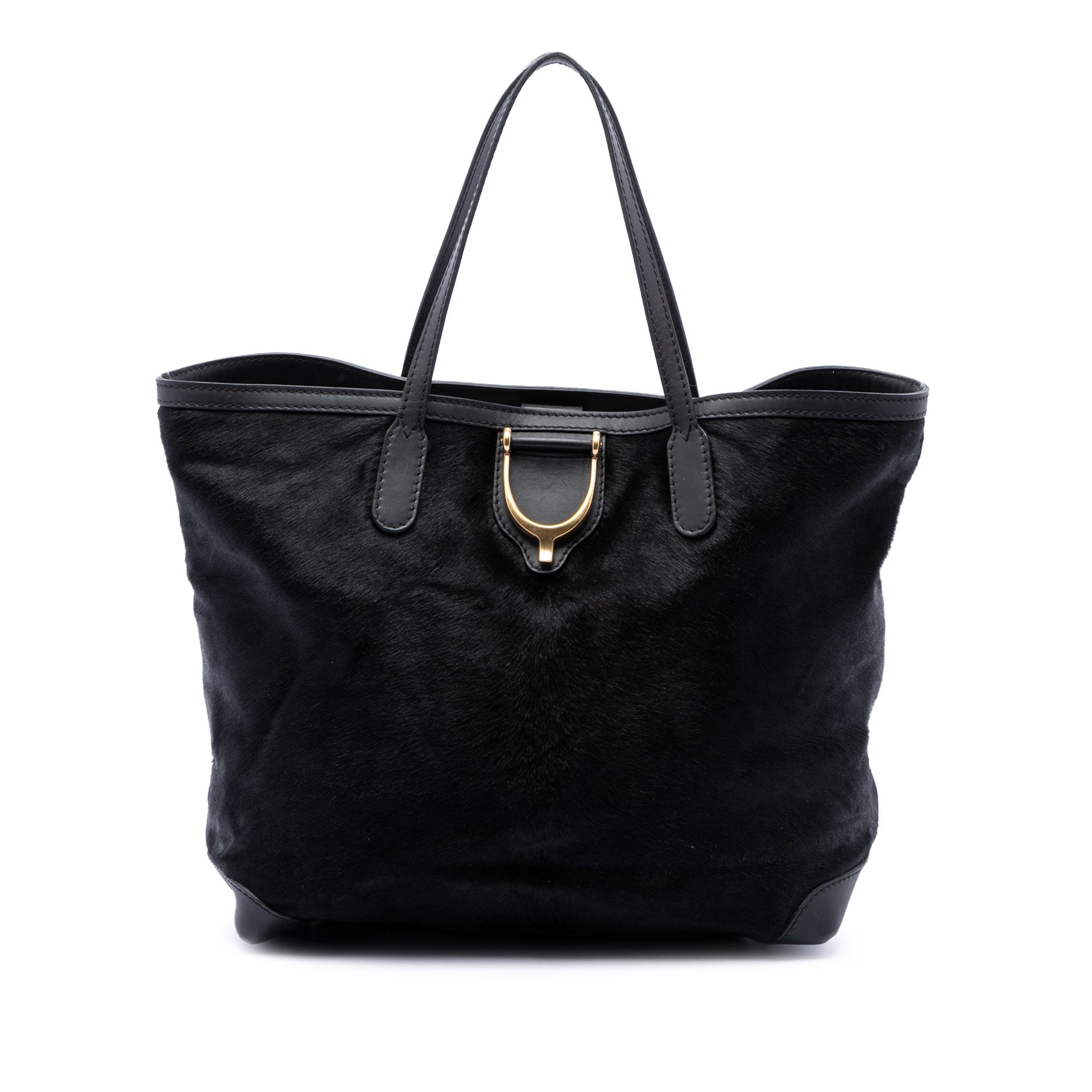Gucci Pony Hair Stirrup Tote