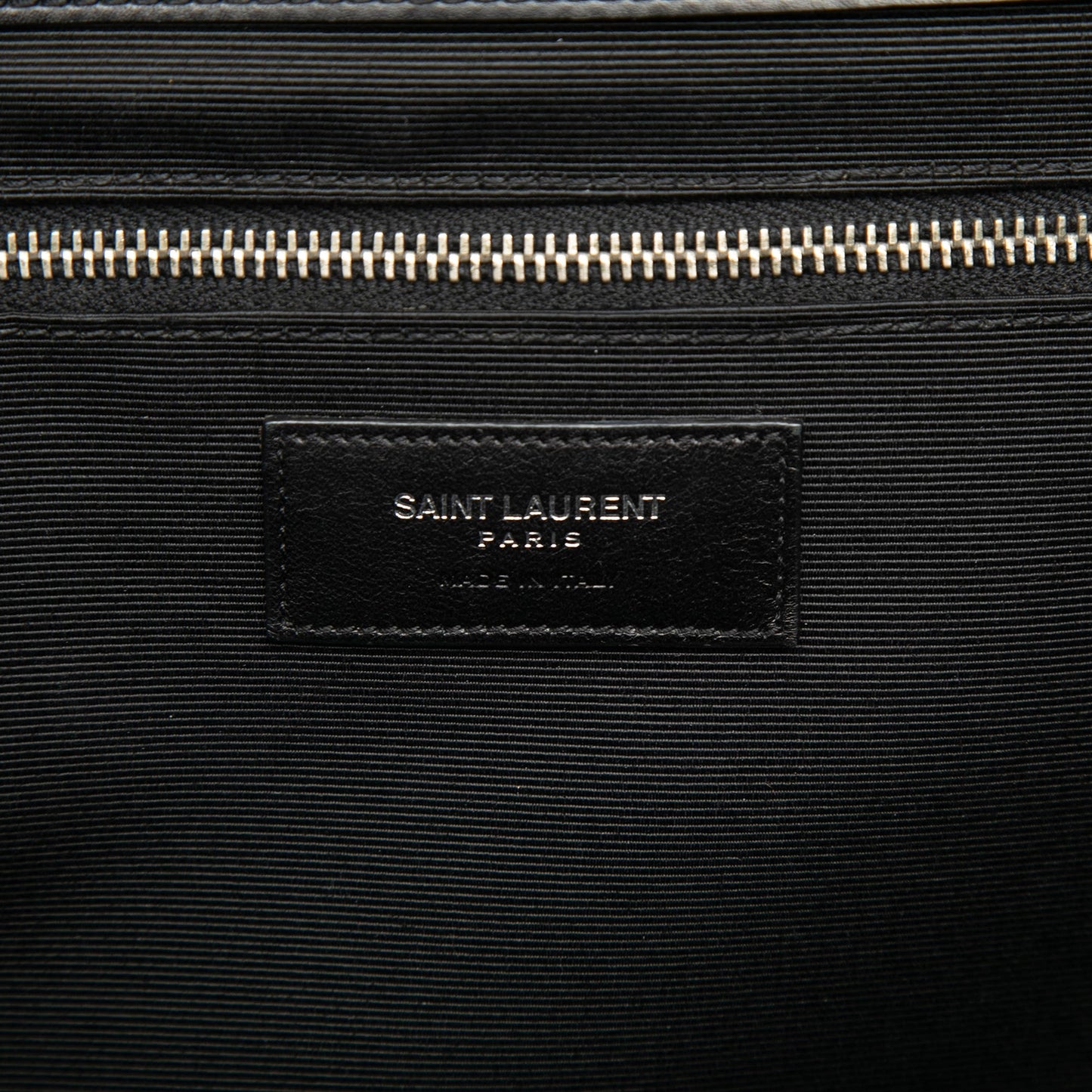 Saint Laurent Large Calfskin Chevron Monogram Envelope Bag