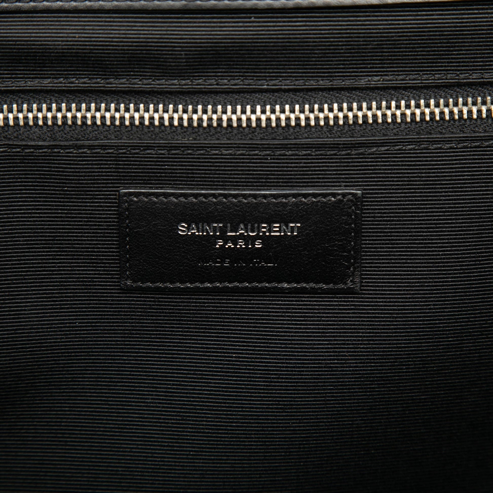 Saint Laurent Large Calfskin Chevron Monogram Envelope Bag