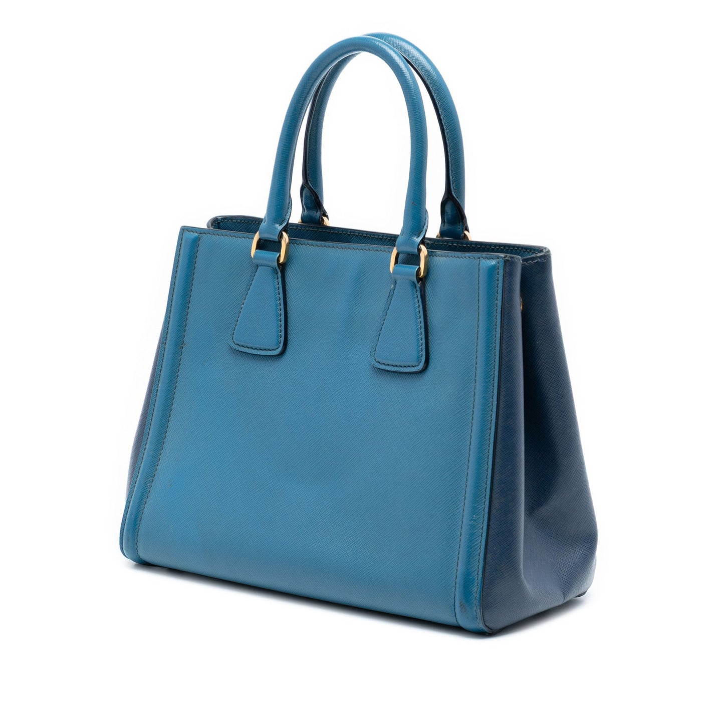 Prada Small Bicolor Saffiano Lux Galleria Satchel