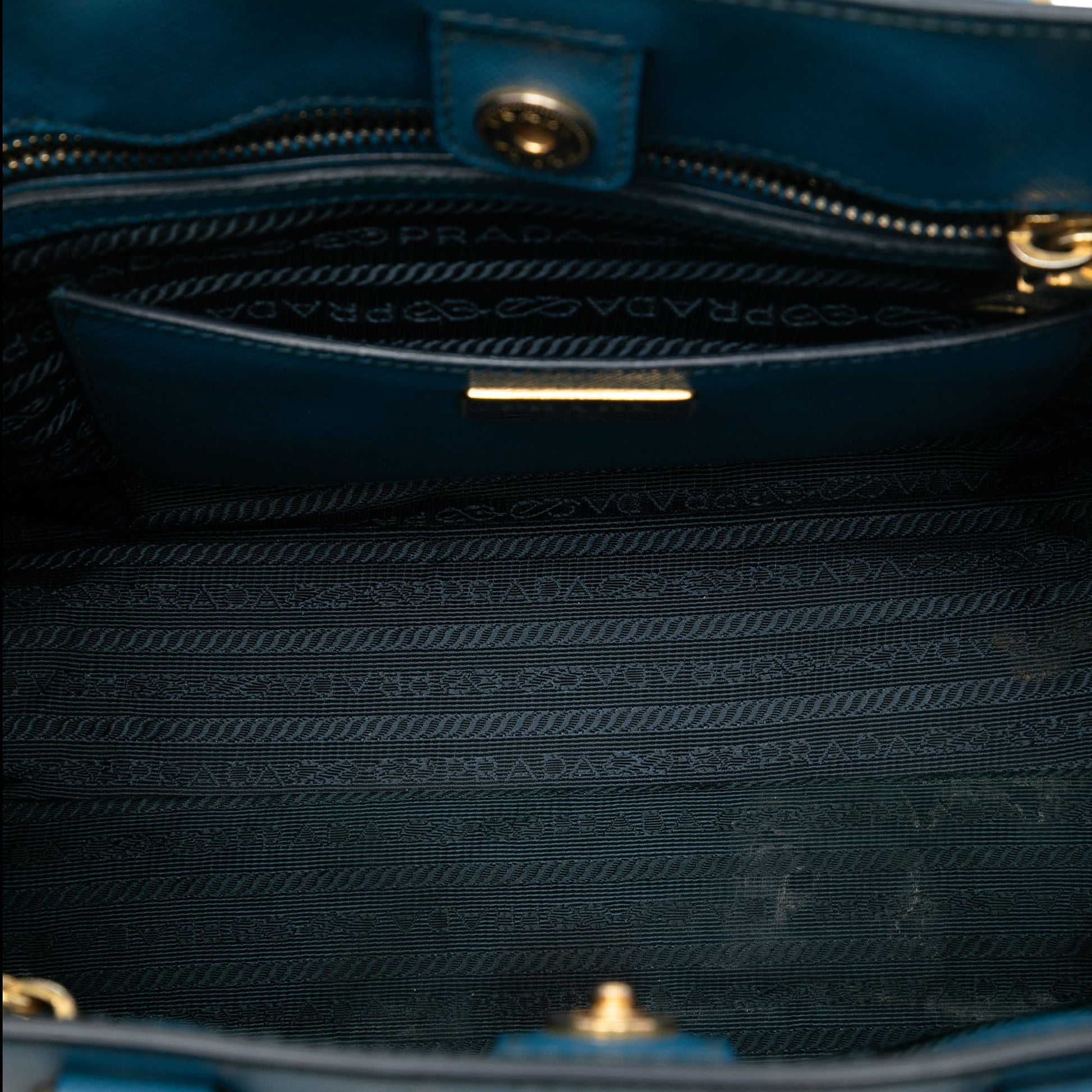 Prada Small Bicolor Saffiano Lux Galleria Satchel