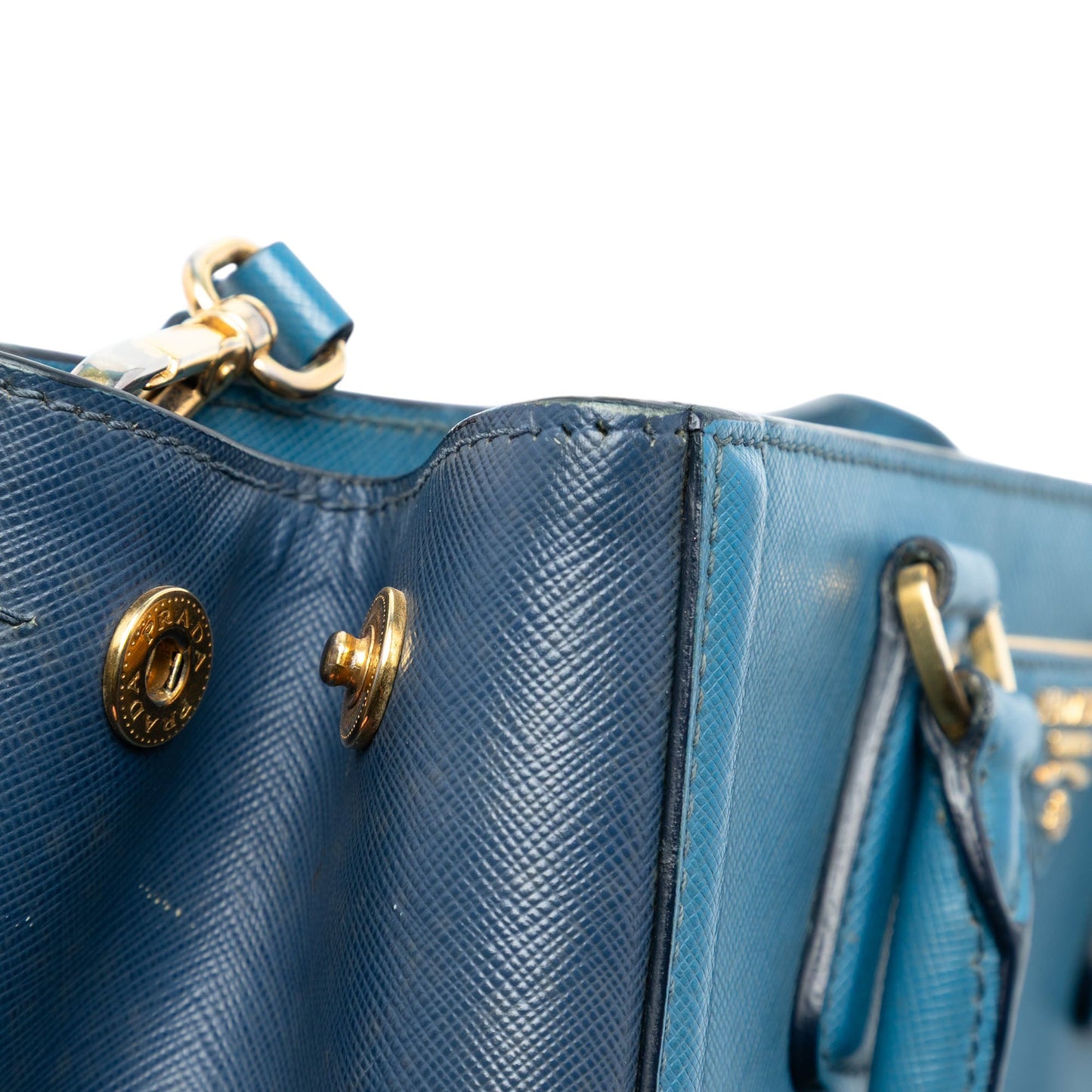 Prada Small Bicolor Saffiano Lux Galleria Satchel