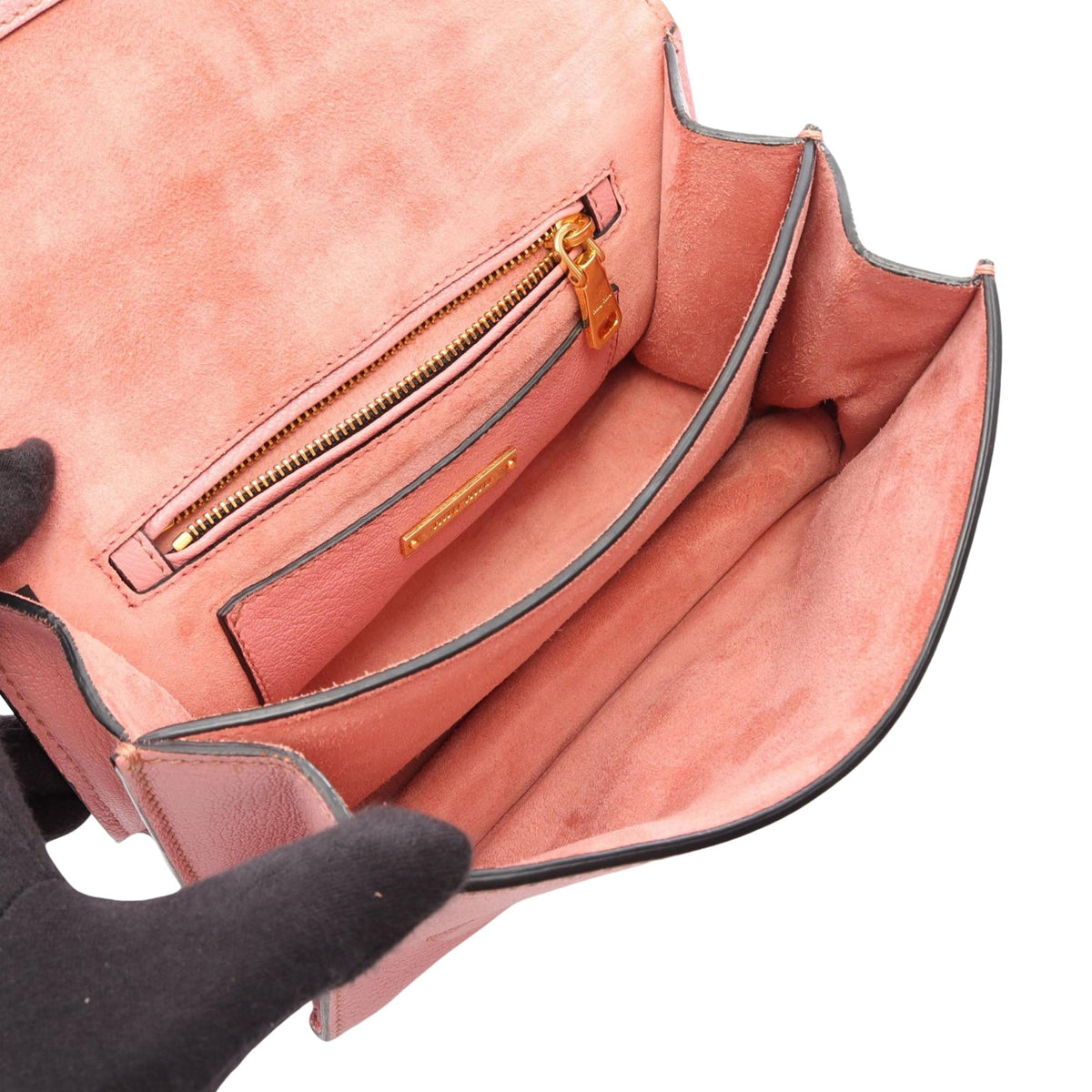 Miu Miu Goatskin Madras Crossbody — Pink