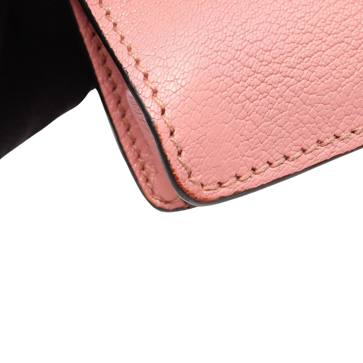 Miu Miu Goatskin Madras Crossbody — Pink