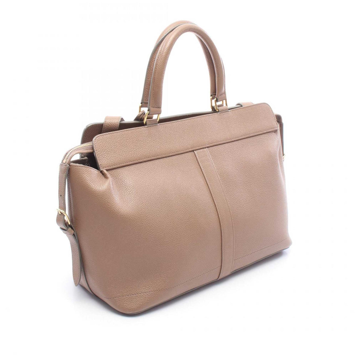 Celine Medium Grained Calfskin Cabas de France Satchel