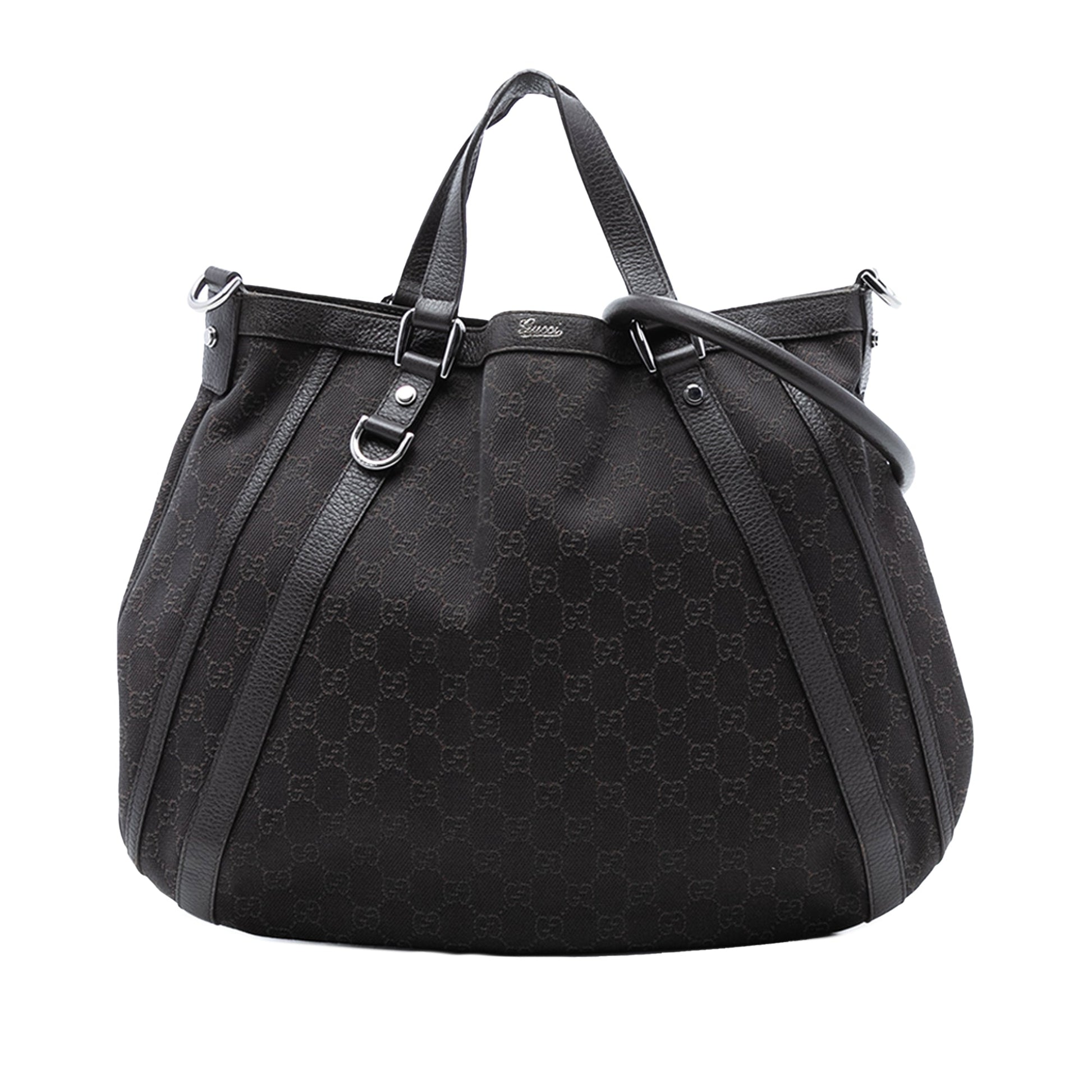 Gucci GG Denim Abbey D Ring Satchel