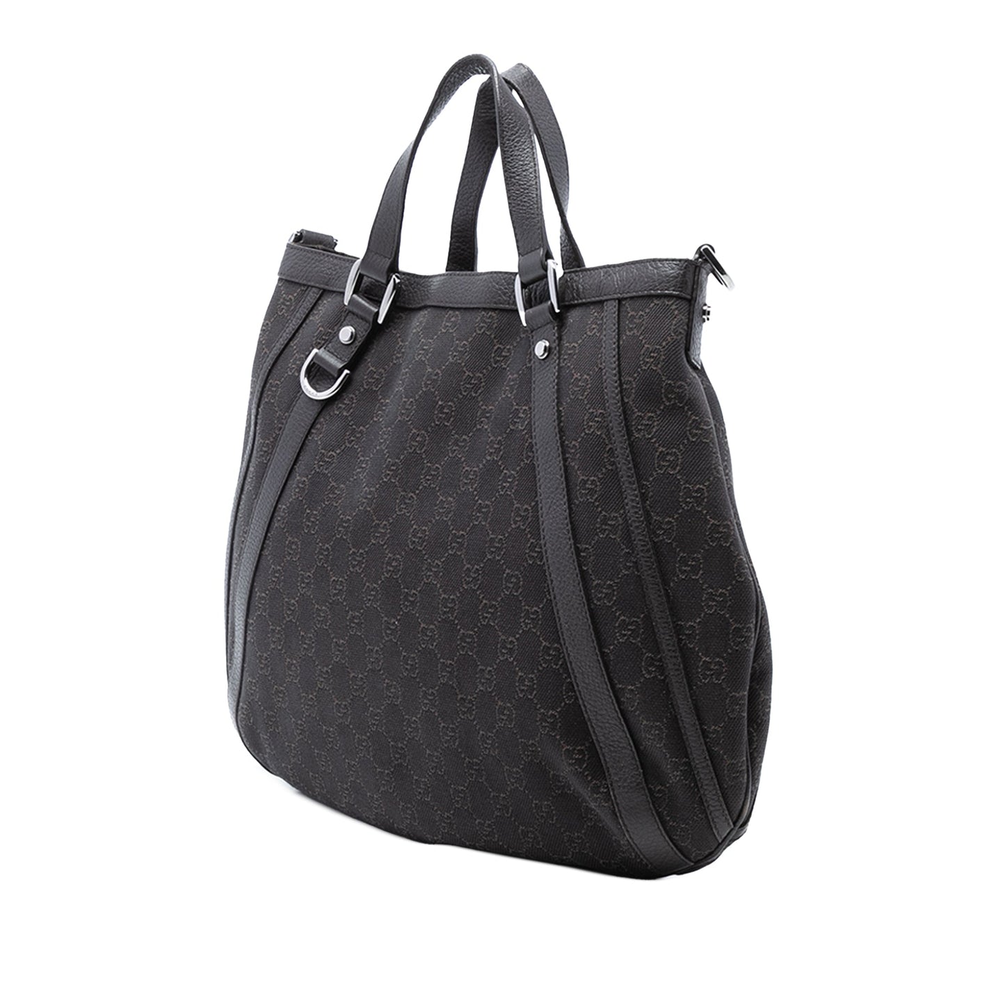 Gucci GG Denim Abbey D Ring Satchel