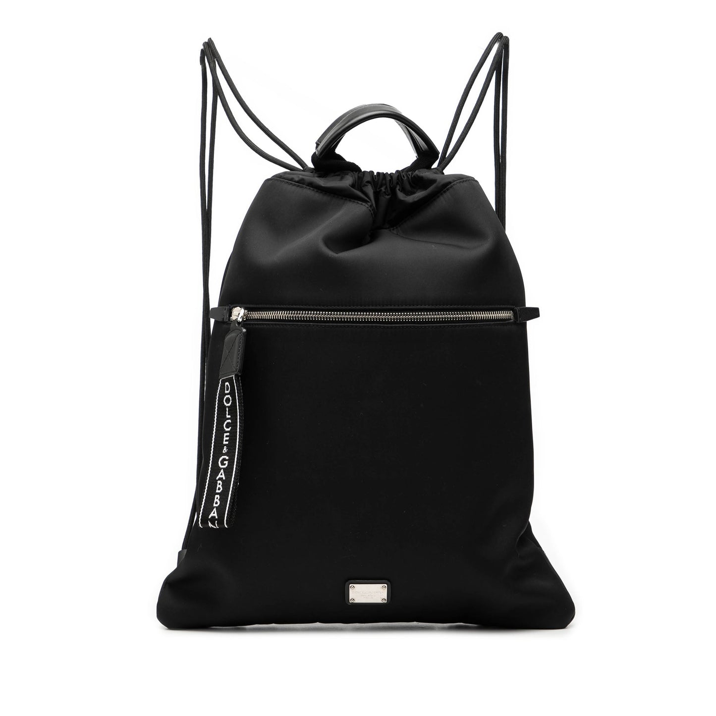 Dolce & Gabbana Nylon Logo Drawstring Backpack