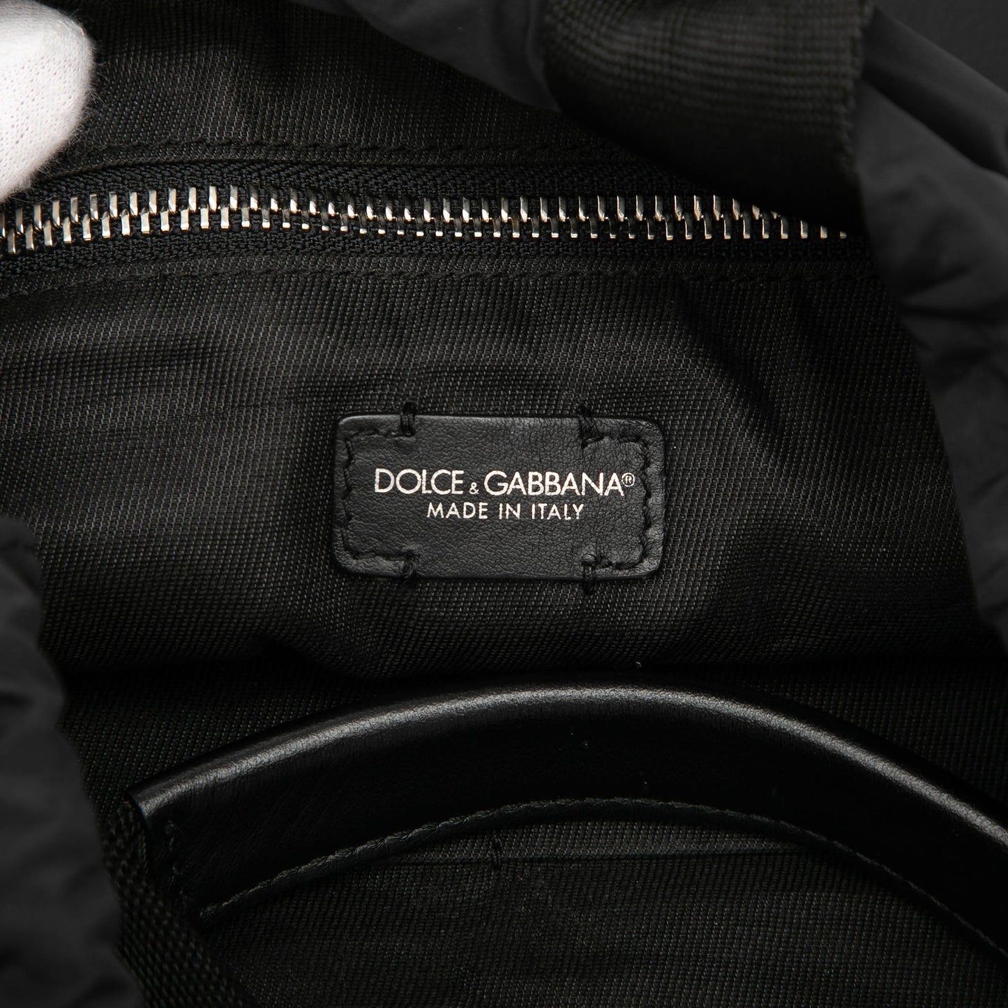 Dolce & Gabbana Nylon Logo Drawstring Backpack
