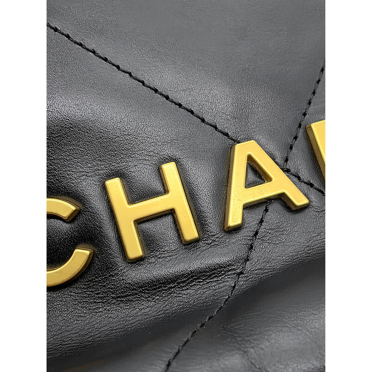 Chanel Mini Shiny Calfskin 22 Handbag — Black