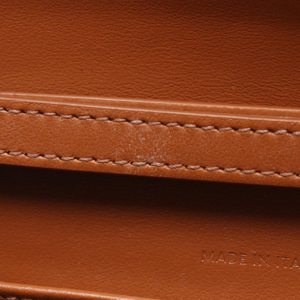 Celine Triomphe Coated Canvas Wallet On Strap — Brown
