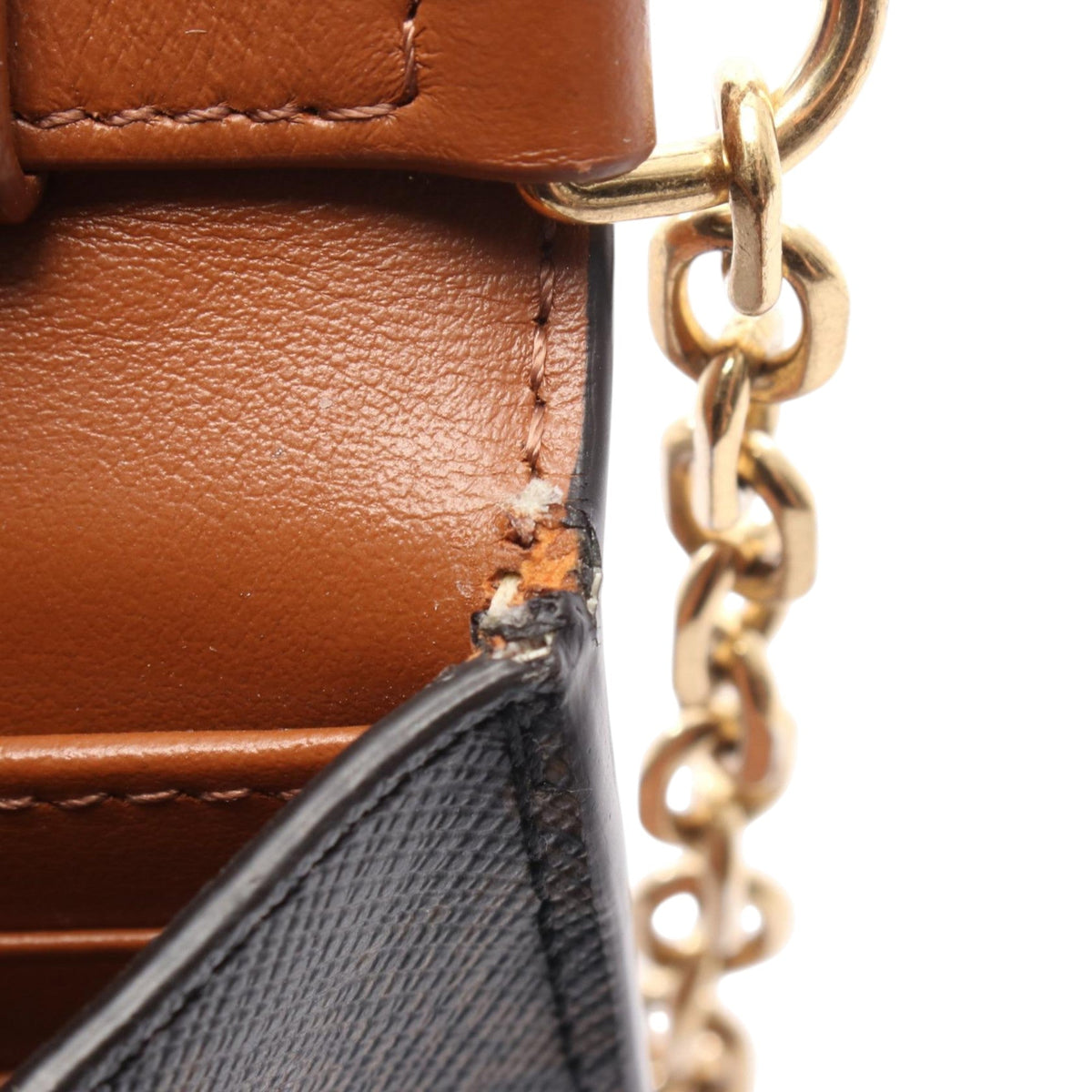Celine Triomphe Coated Canvas Wallet On Strap — Brown