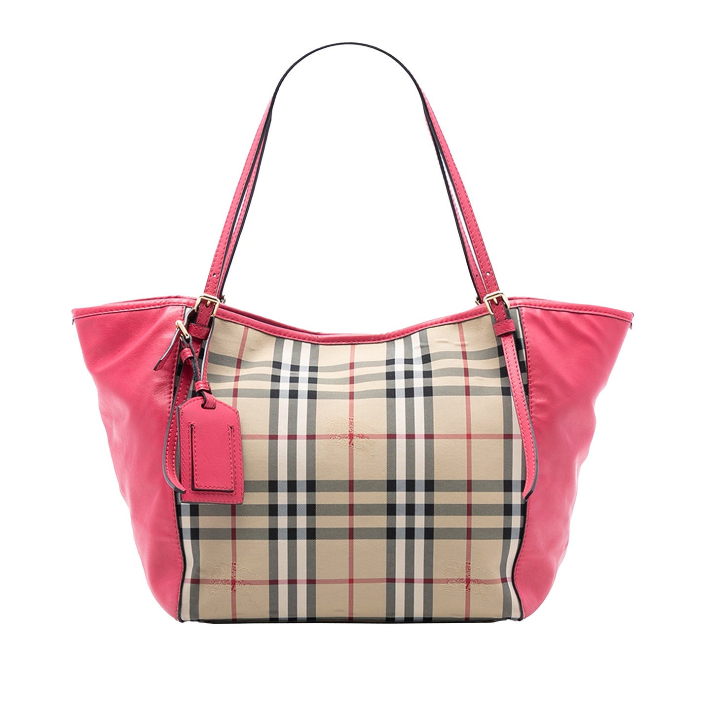 Burberry Small Haymarket Check Canvas and Leather Canterbury Tote