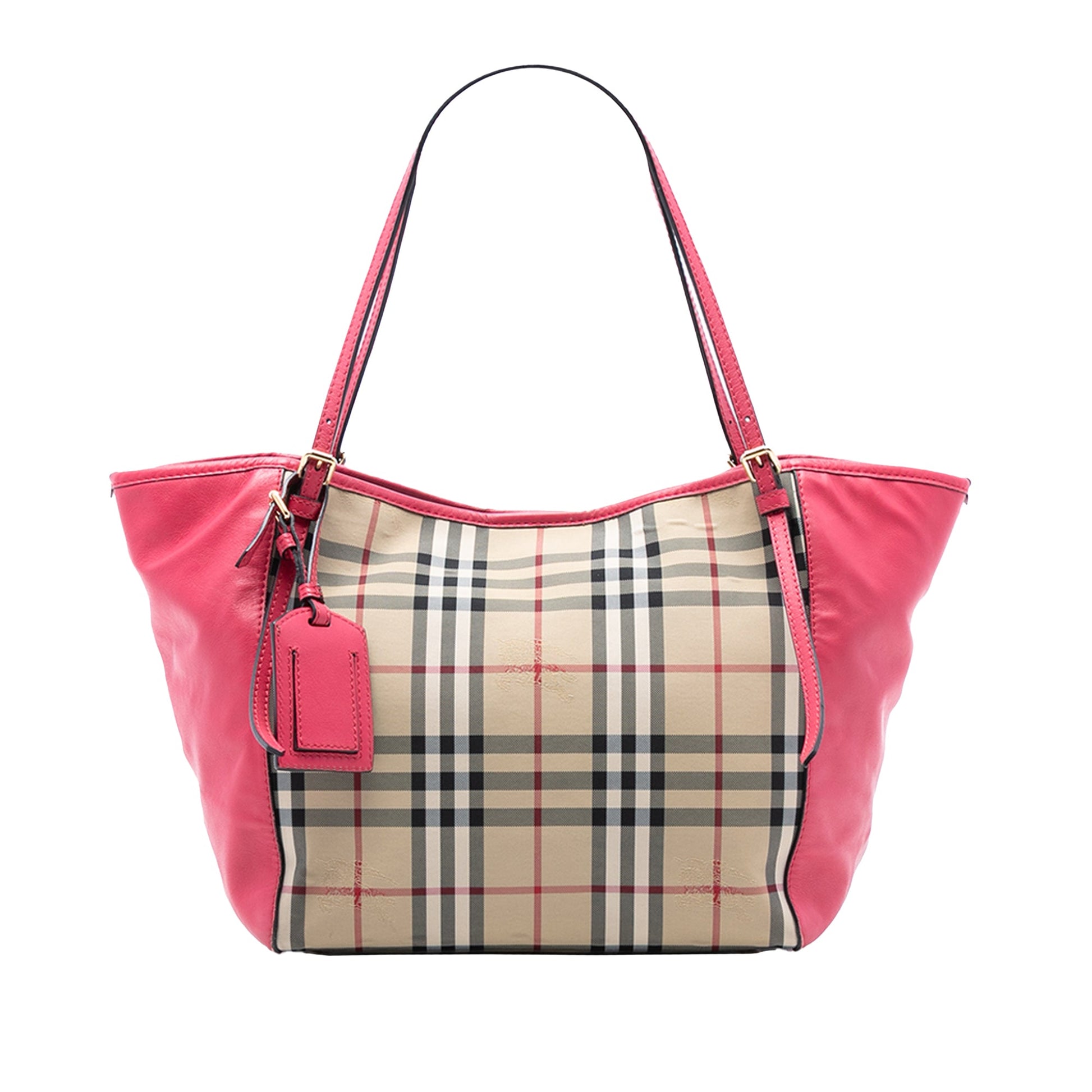 Burberry Small Haymarket Check Canvas and Leather Canterbury Tote