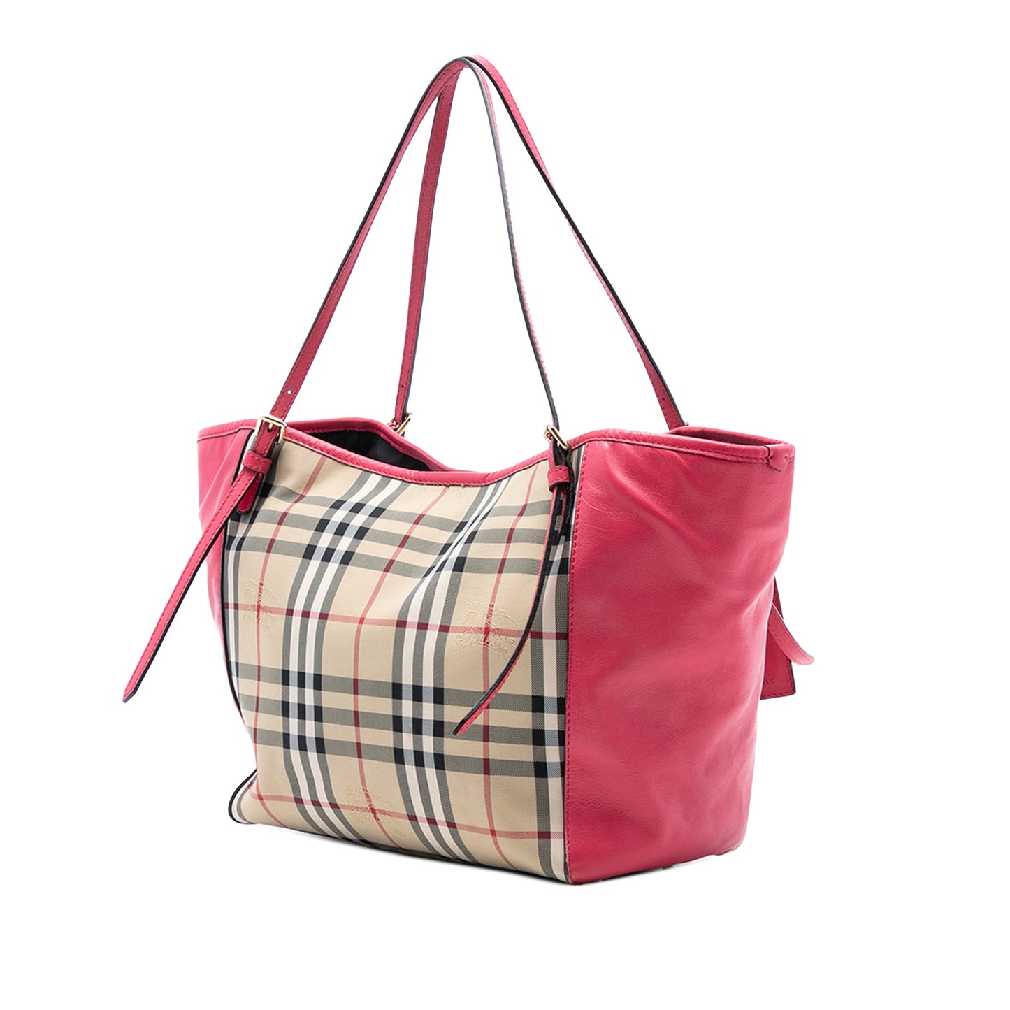 Burberry Small Haymarket Check Canvas and Leather Canterbury Tote