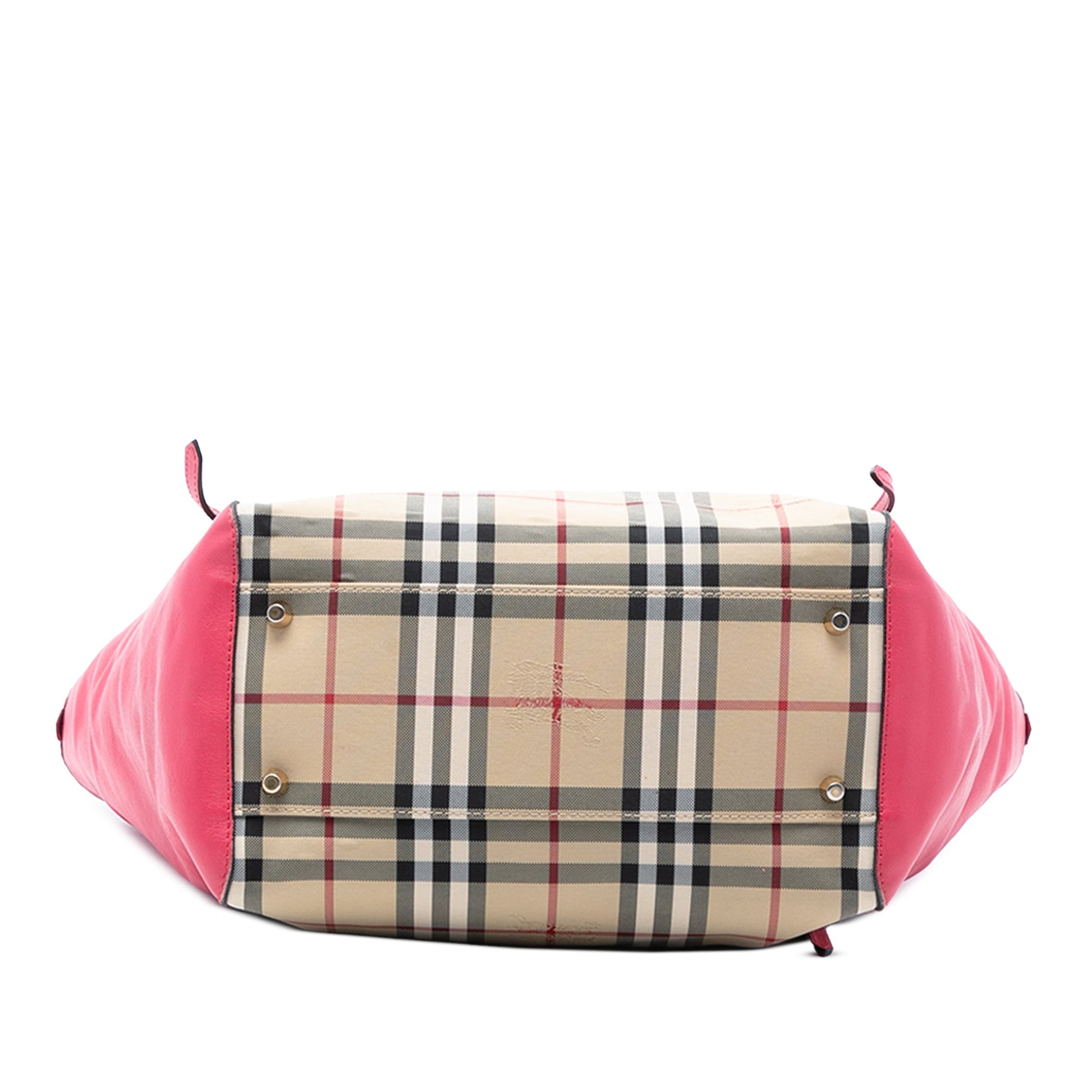 Burberry Small Haymarket Check Canvas and Leather Canterbury Tote