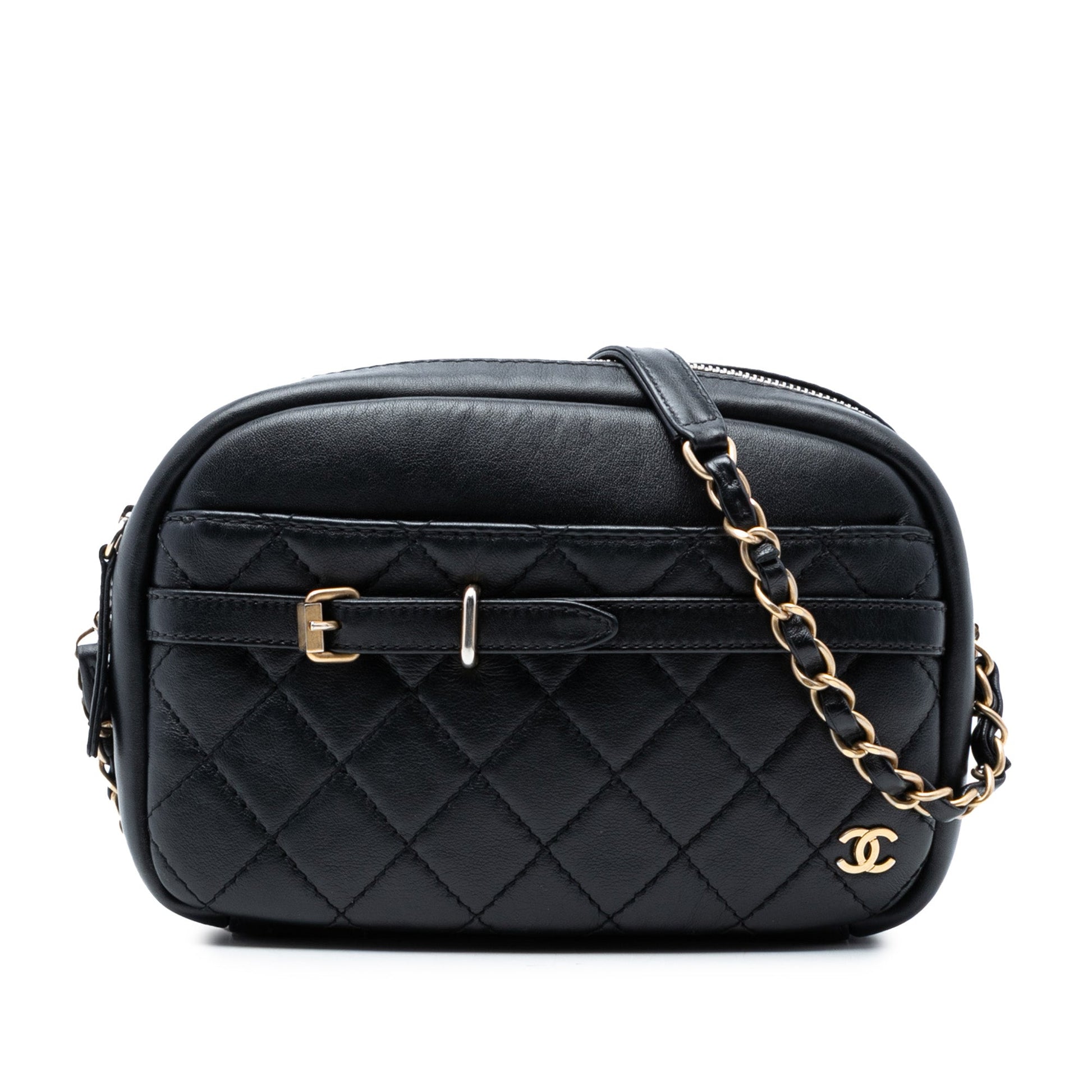 Chanel Small Quilted Lambskin Buckle Camera Bag