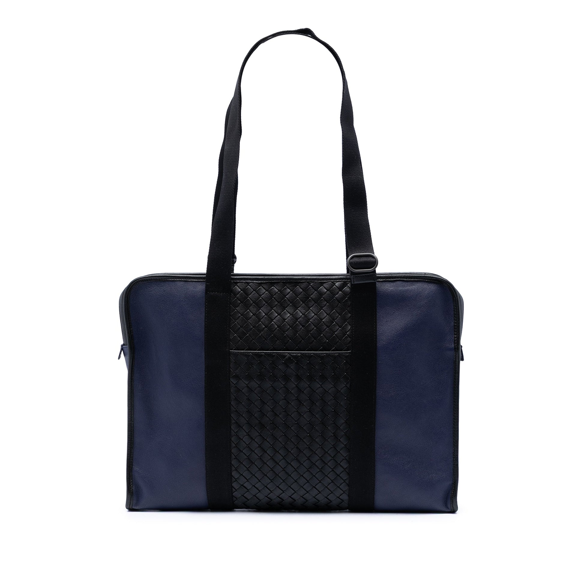 Bottega Veneta Bicolor Intrecciato Trimmed Nappa Business Bag