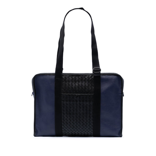 Bottega Veneta Bicolor Intrecciato Trimmed Nappa Business Bag