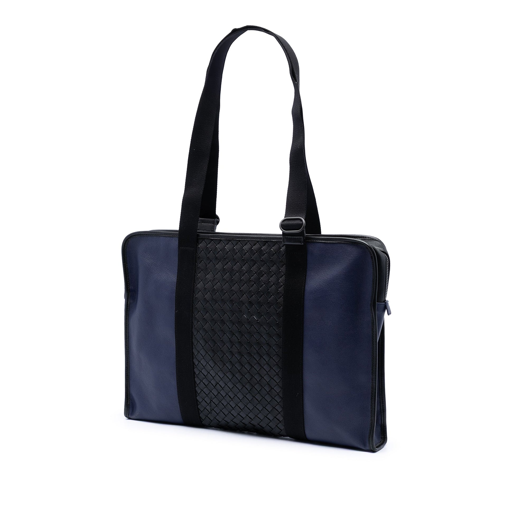 Bottega Veneta Bicolor Intrecciato Trimmed Nappa Business Bag