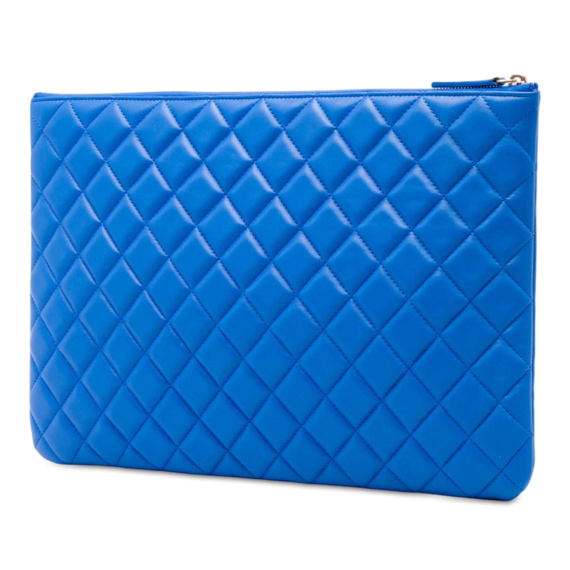 Chanel Large Quilted Lambskin O Case Clutch