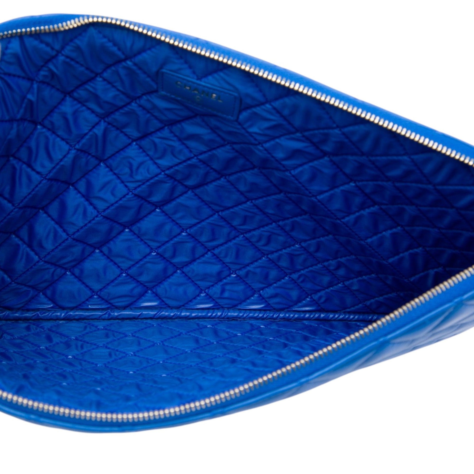 Chanel Large Quilted Lambskin O Case Clutch