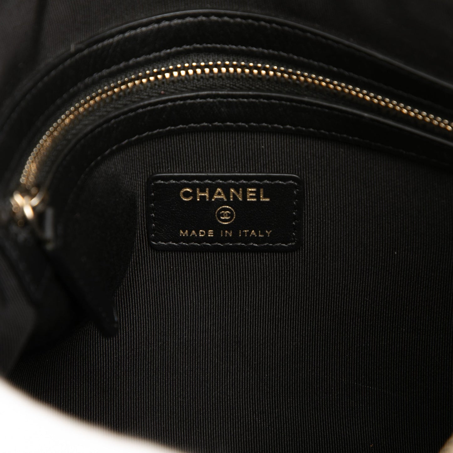 Chanel Medium Caviar Deauville Studded O Case Clutch