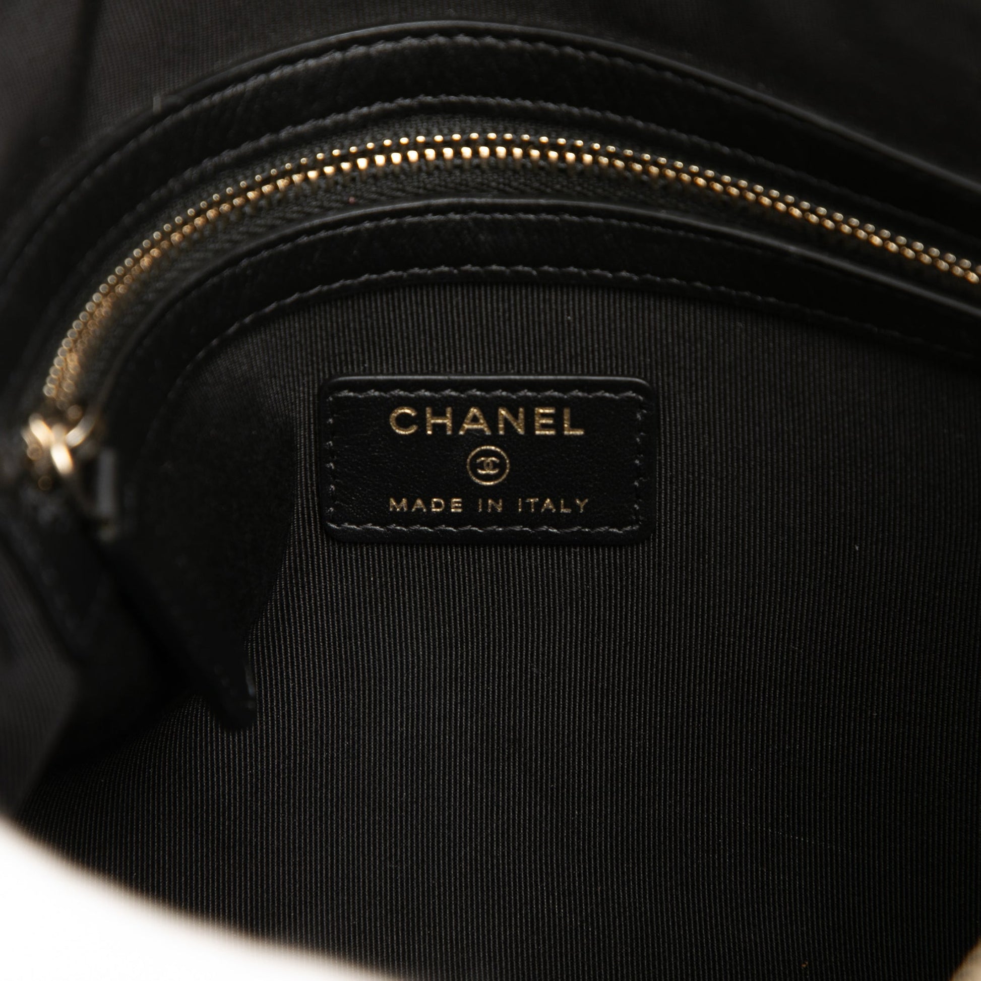 Chanel Medium Caviar Deauville Studded O Case Clutch