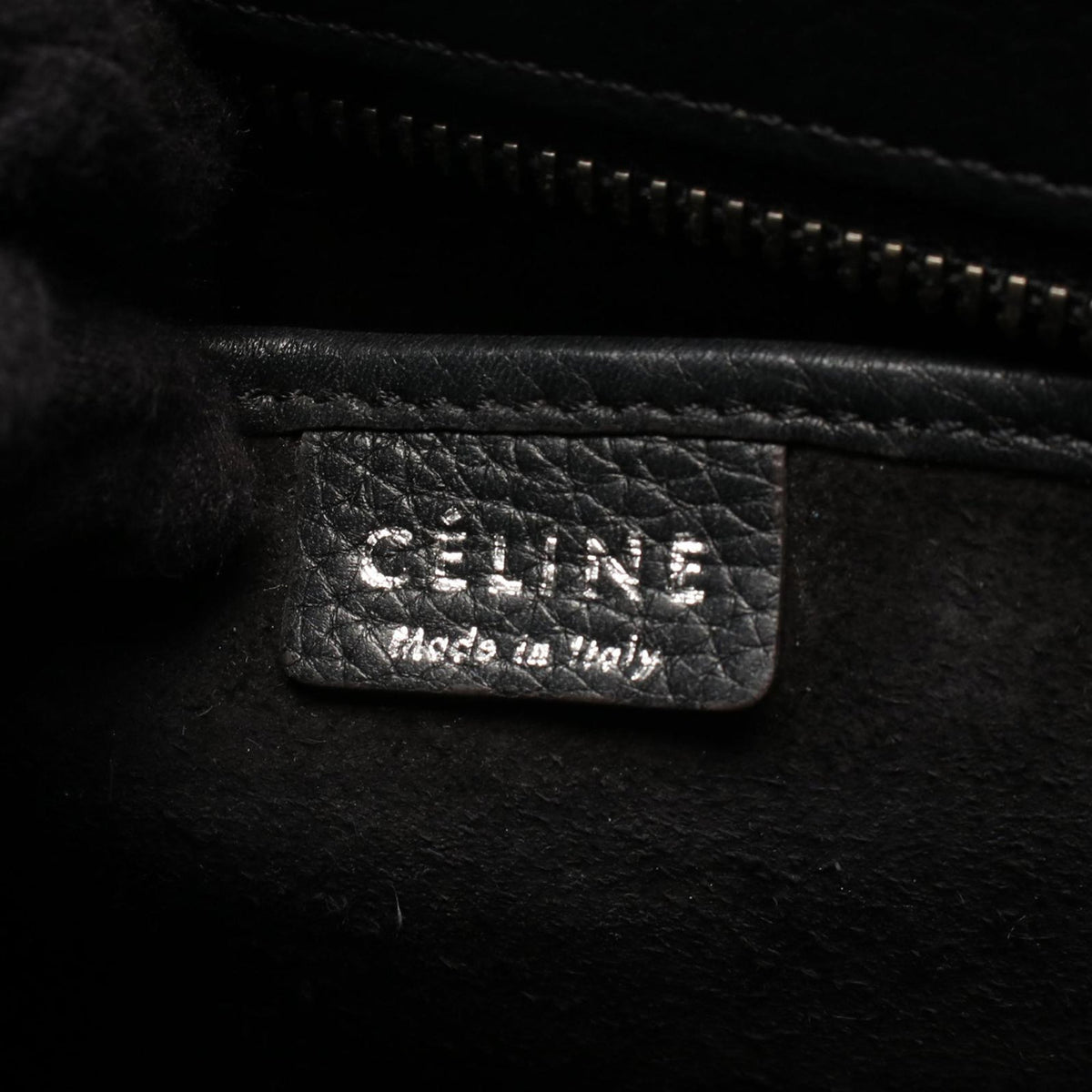 Celine Nano Leather Luggage Tote — Black
