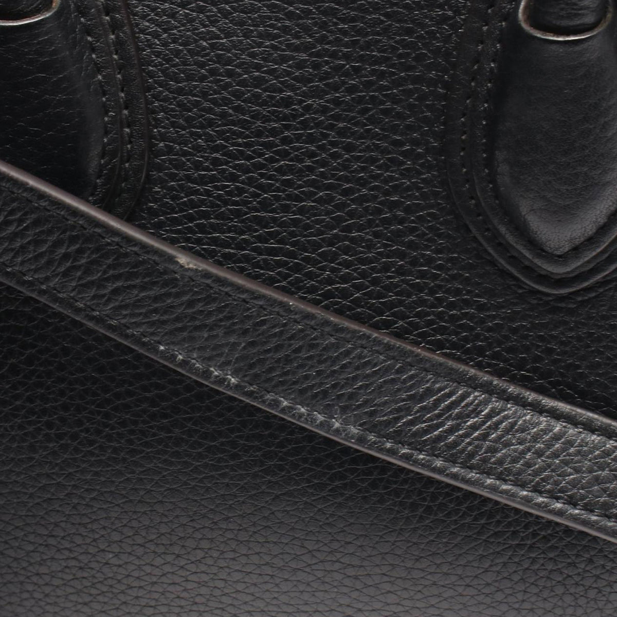 Celine Nano Leather Luggage Tote — Black