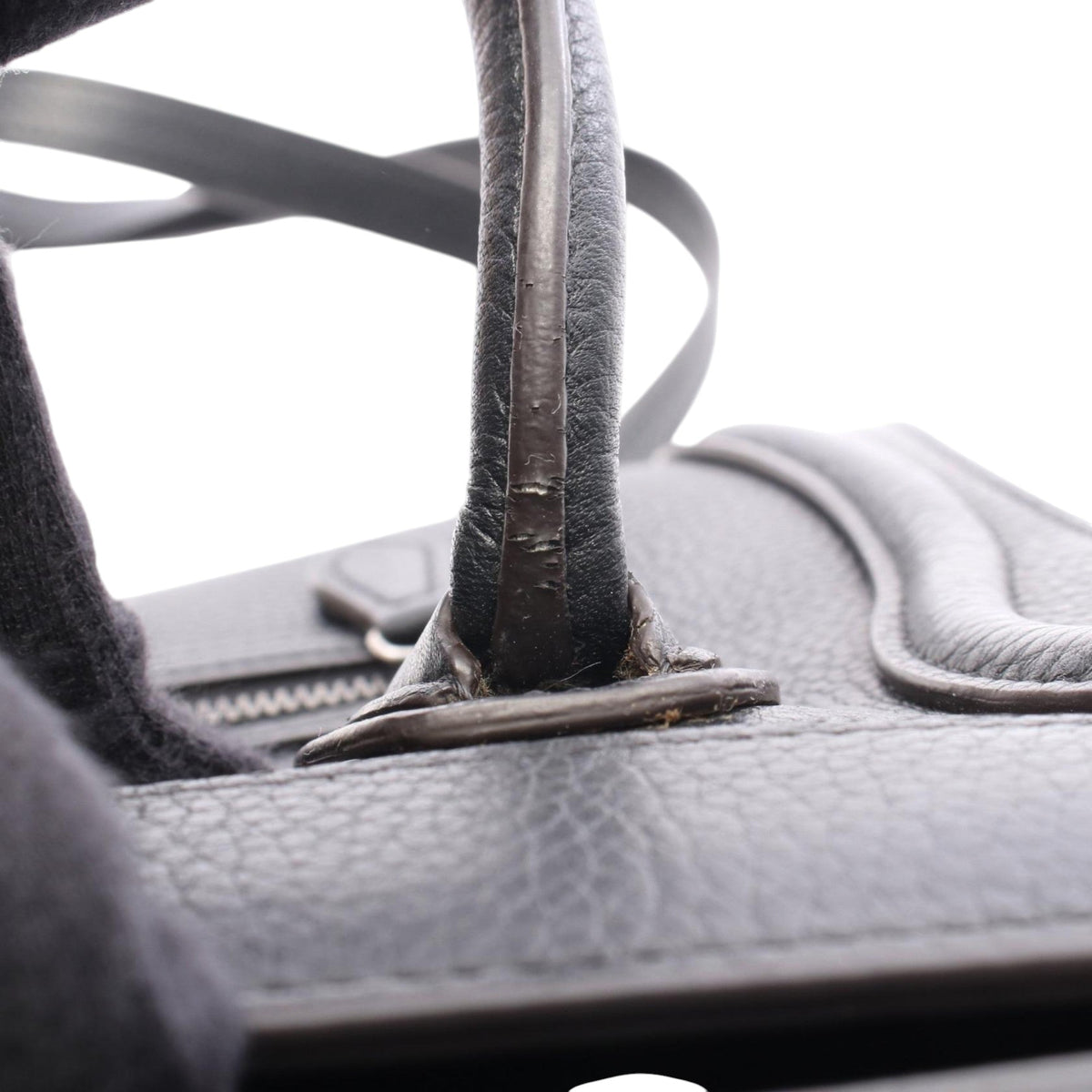 Celine Nano Leather Luggage Tote — Black